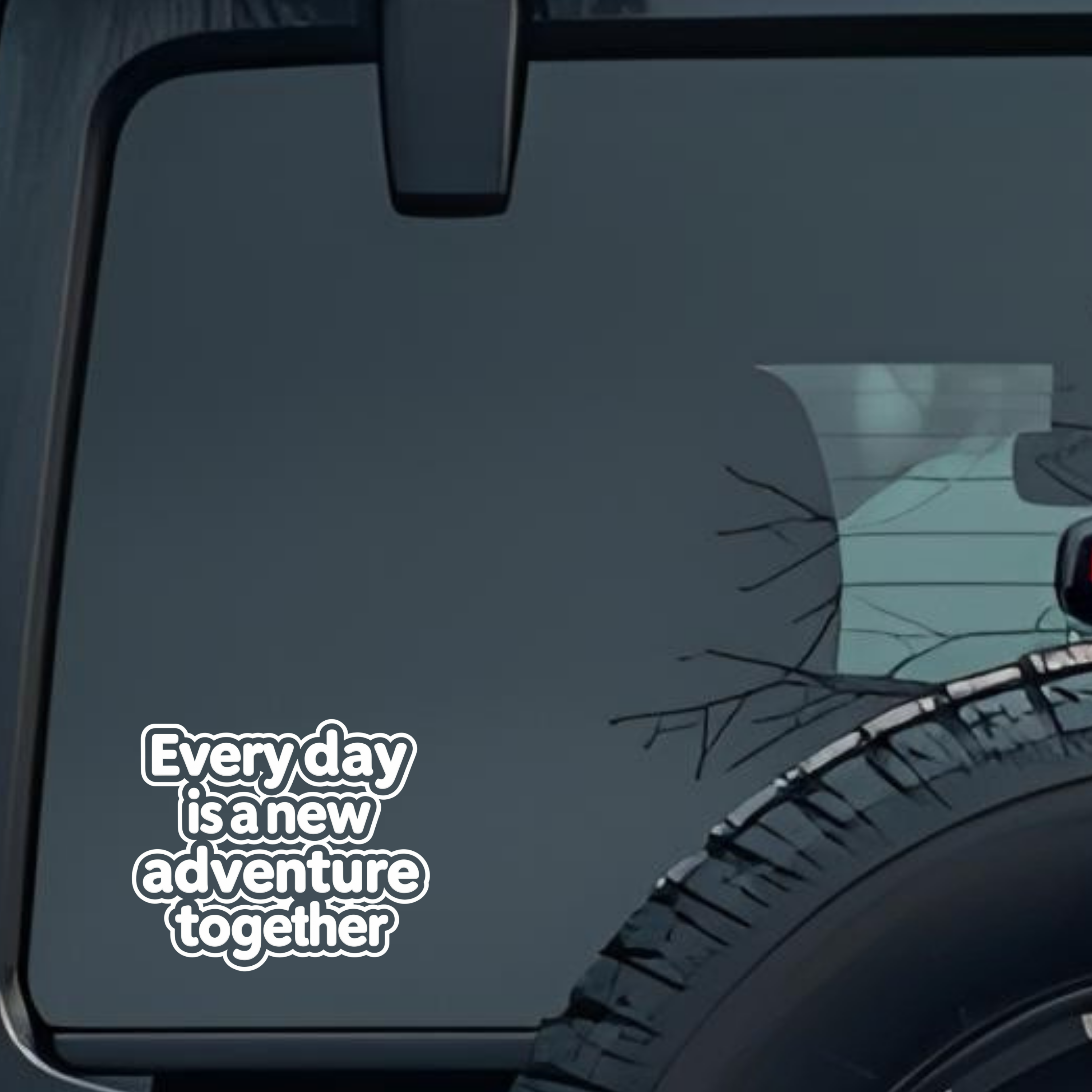 Every Day Is a New Adventure Together Large 6 inch Premium Decal Sticker For Car Bumper Window Rear 
