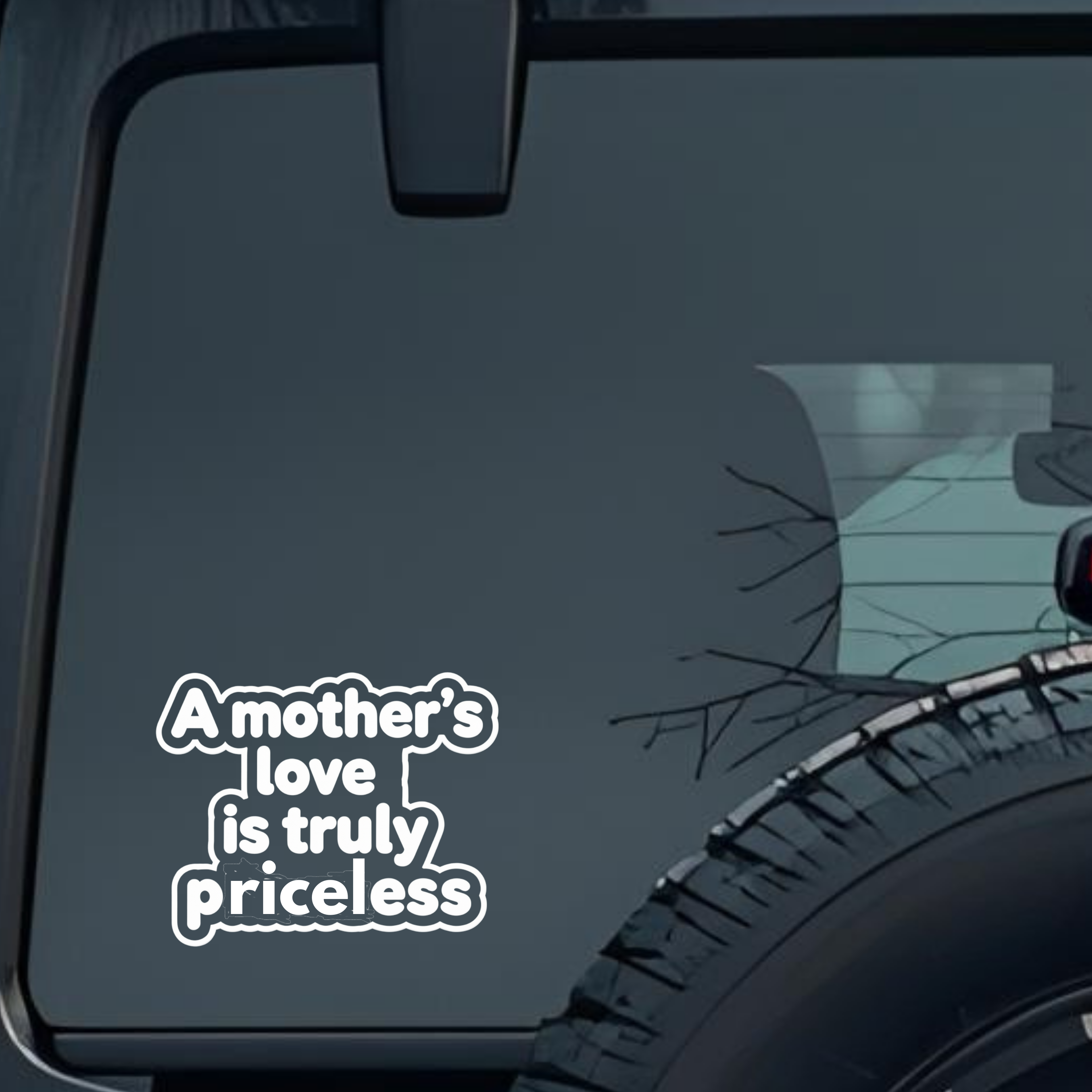 a Mother's Love Is Truly Priceless Large 6 inch Premium Decal Sticker For Car Bumper Window Rear Win