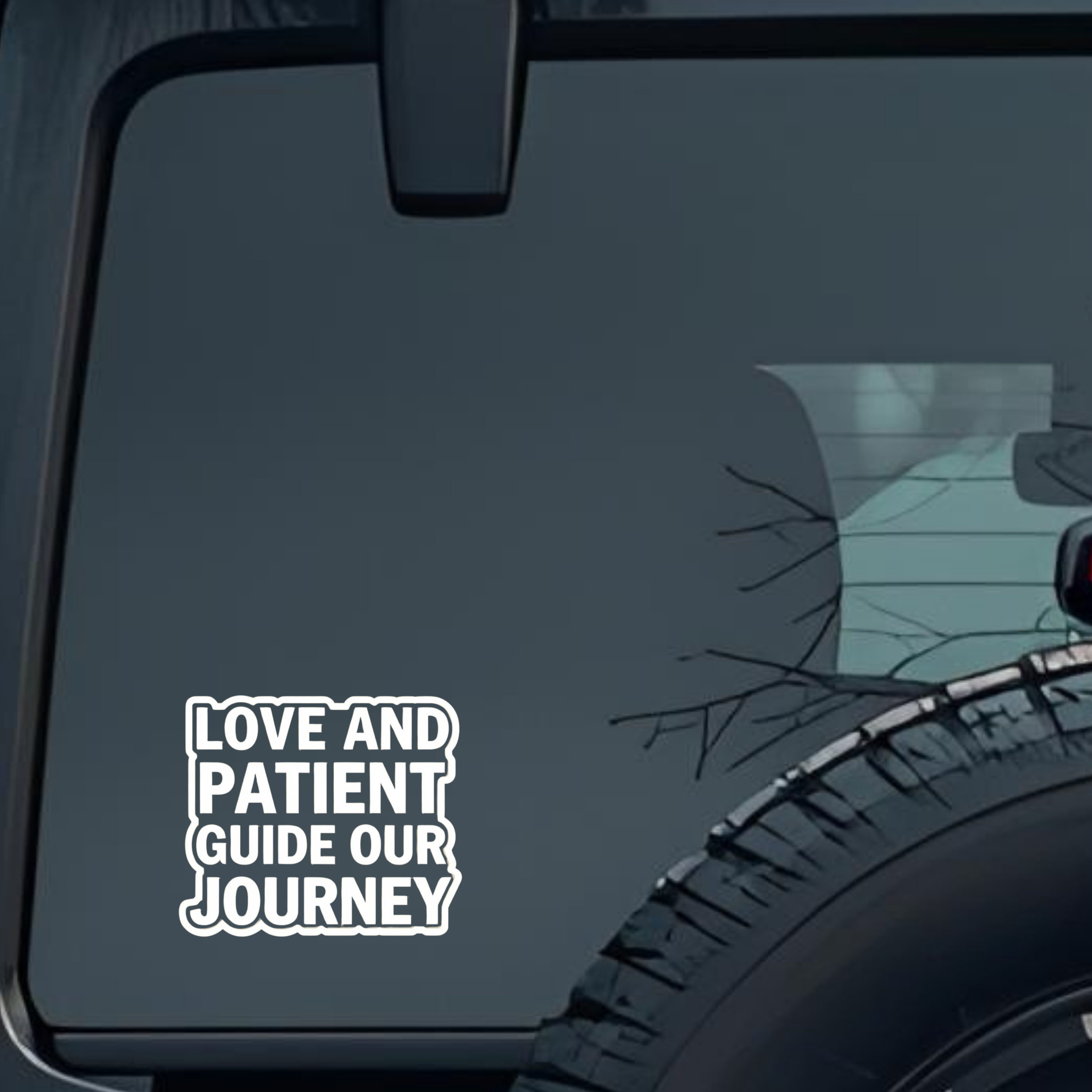 Love and Patient Guide Our Journey Large 6 inch Premium Decal Sticker For Car Bumper Window Rear Win