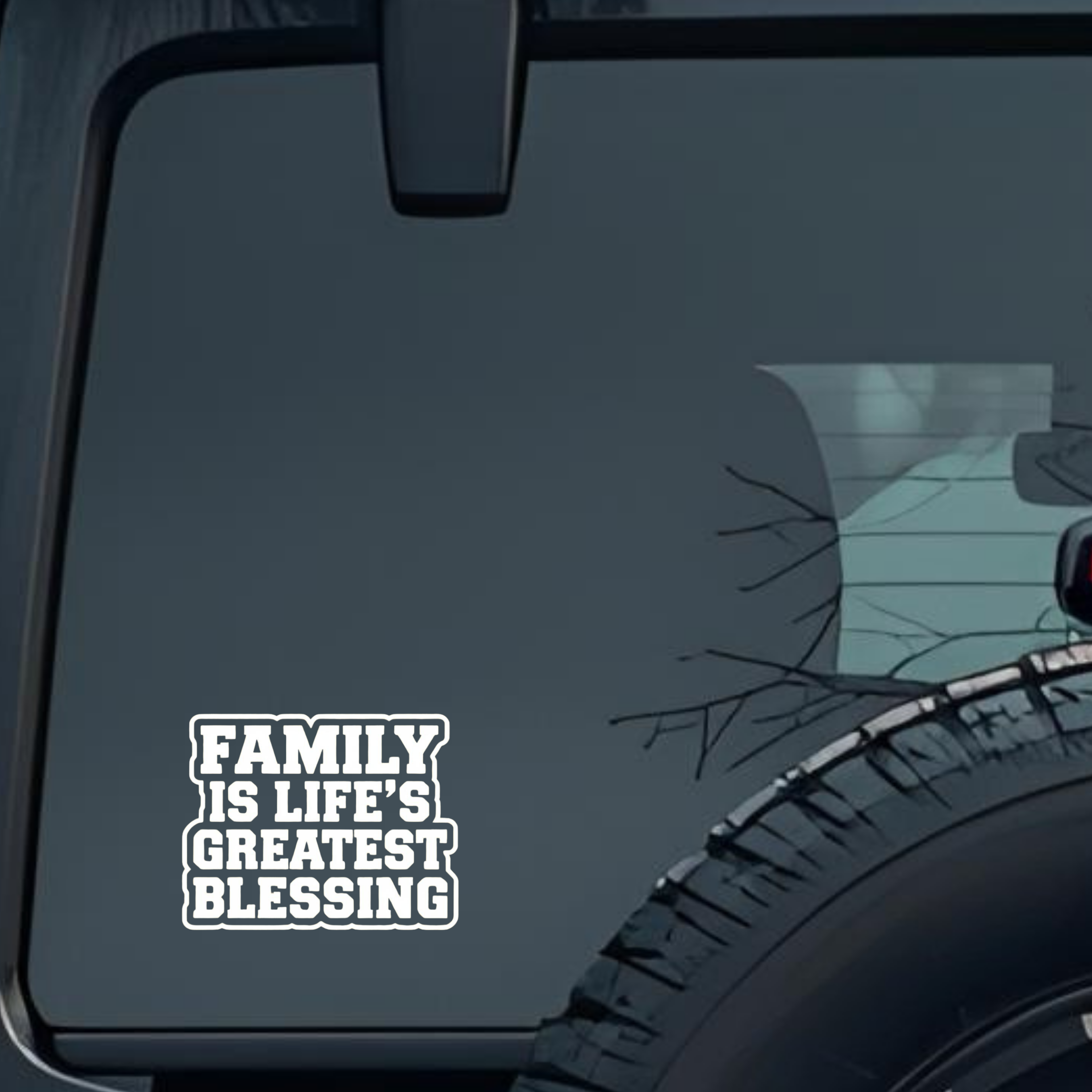Family Is Life's Greatest Blessing Large 6 inch Premium Decal Sticker For Car Bumper Window Rear Win