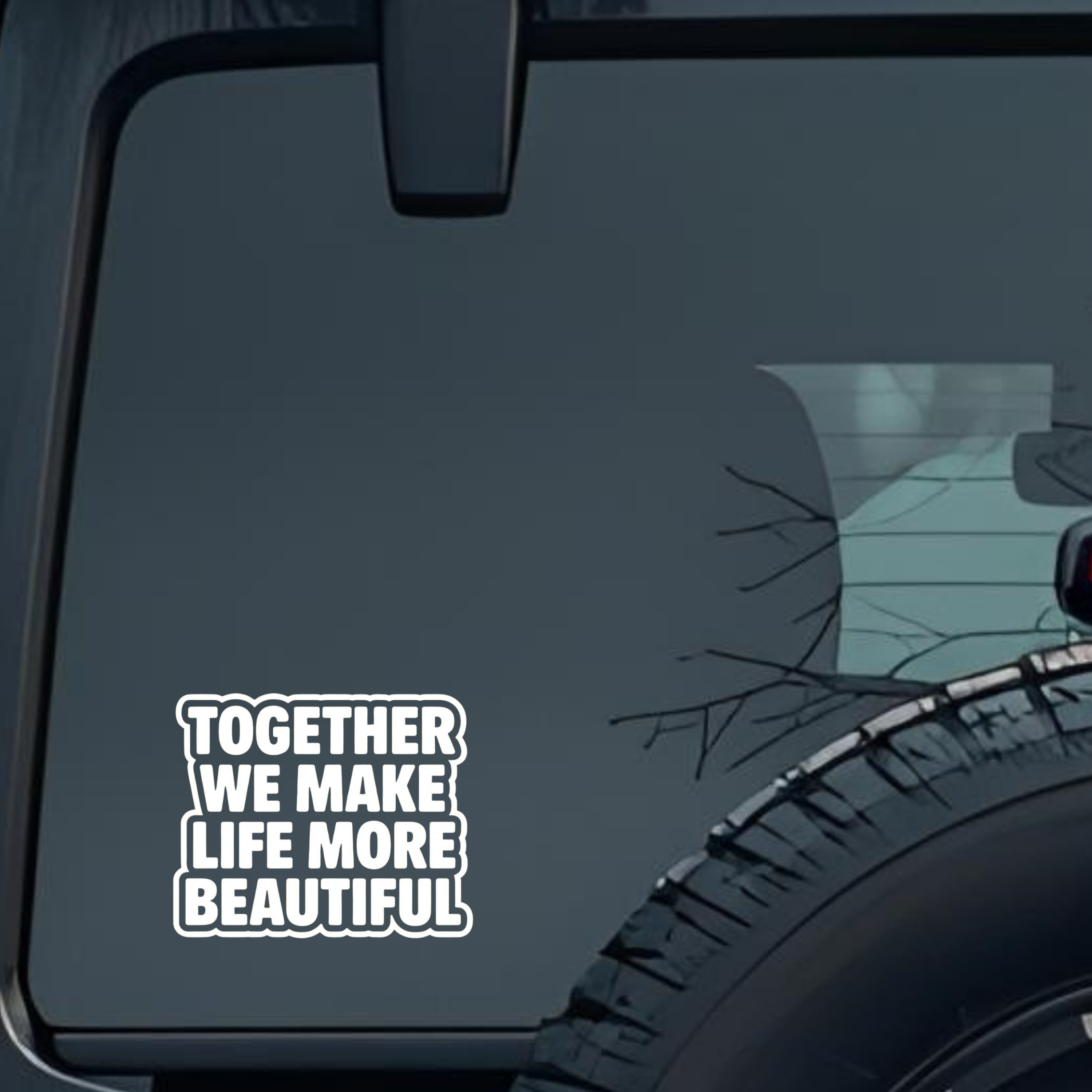 Together We Make Life More Beautiful Large 6 inch Premium Decal Sticker For Car Bumper Window Rear W