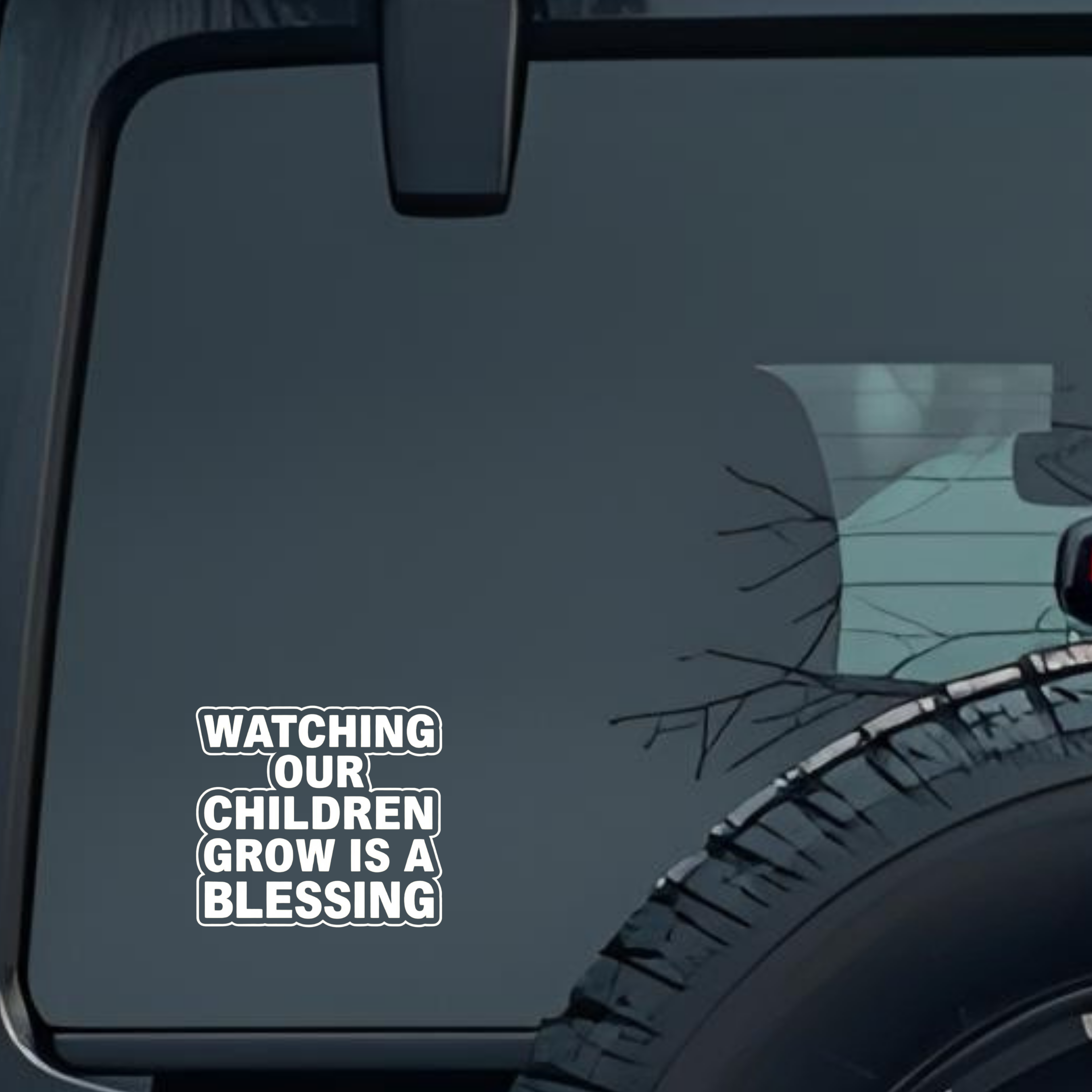 Watching Our Children Grow Is a Blessing Large 6 inch Premium Decal Sticker For Car Bumper Window Re