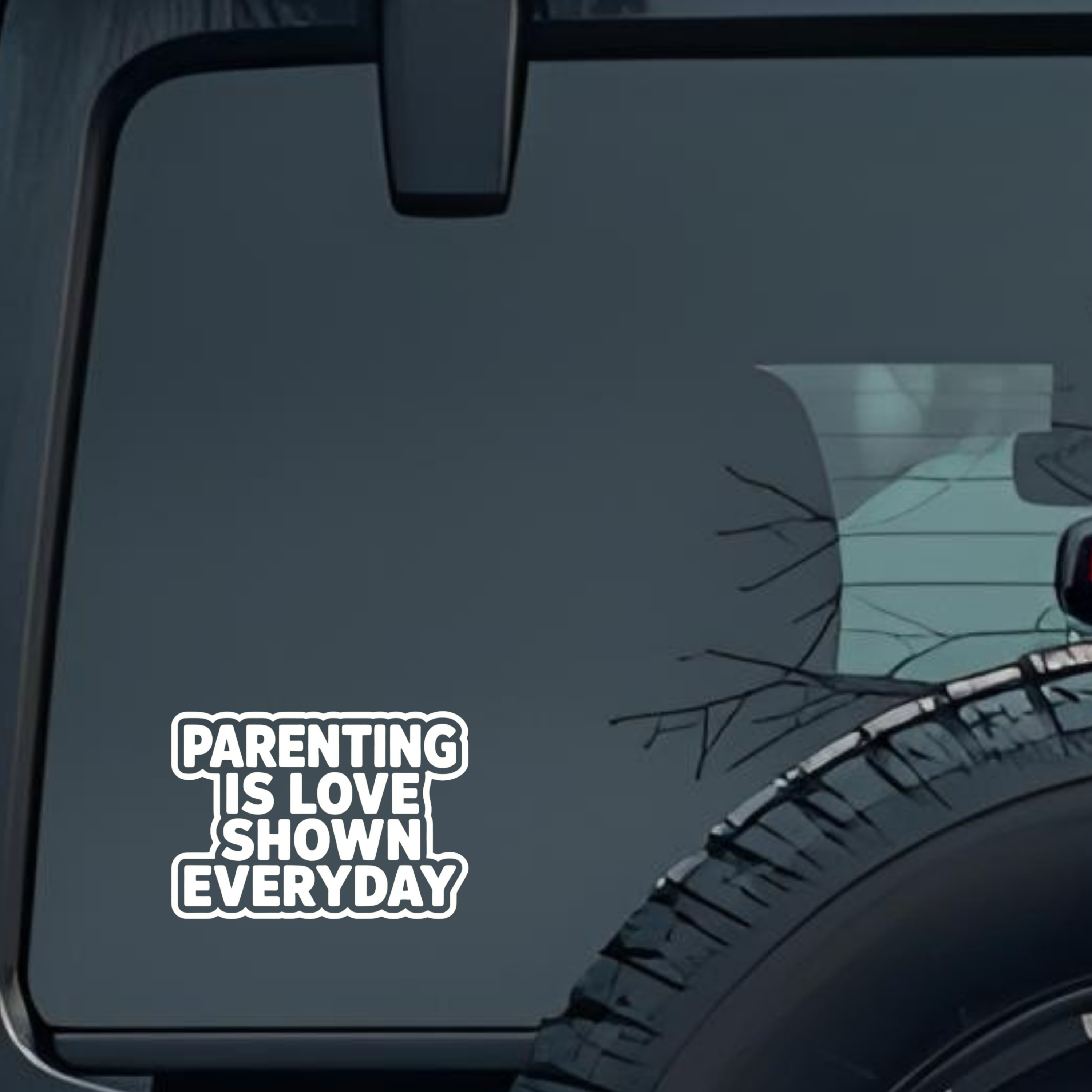 Parenting Is Love Shown Everyday Large 6 inch Premium Decal Sticker For Car Bumper Window Rear Winds