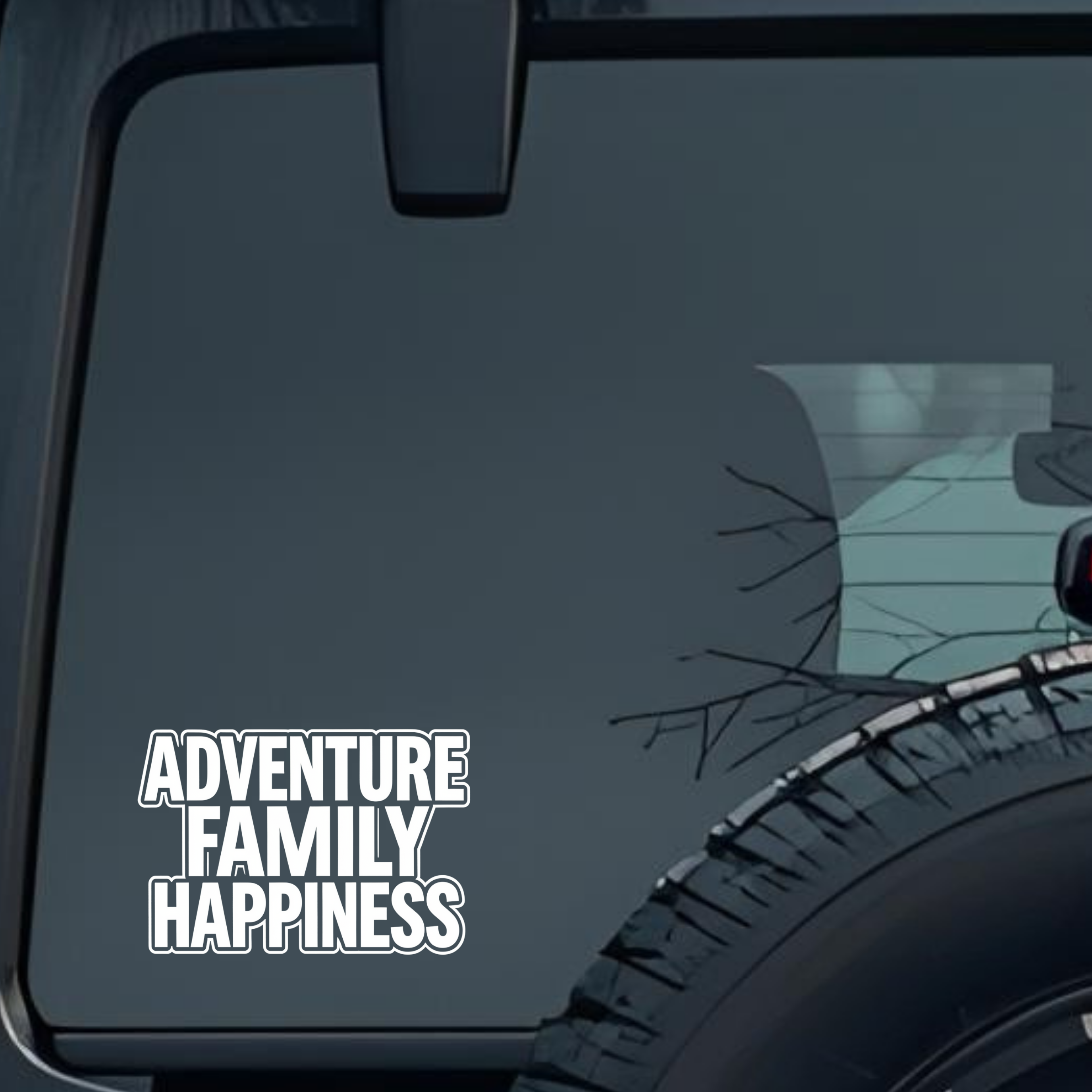 Adventure Family Happiness Large 6 inch Premium Decal Sticker For Car Bumper Window Rear Windshield 