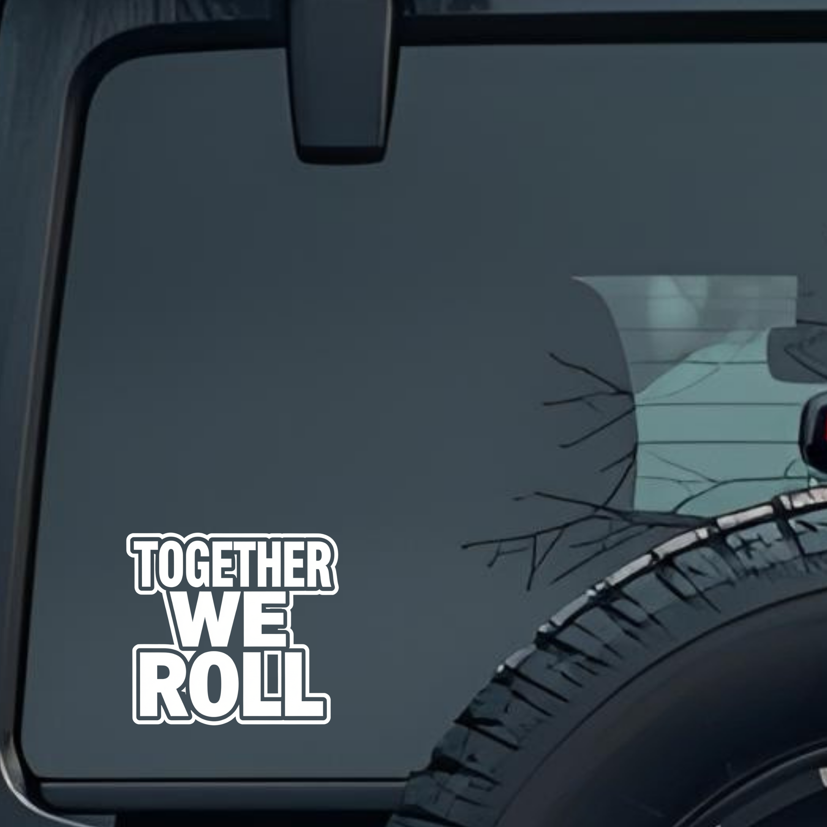 Together We Roll Large 6 inch Premium Decal Sticker For Car Bumper Window Rear Windshield Stickers, 