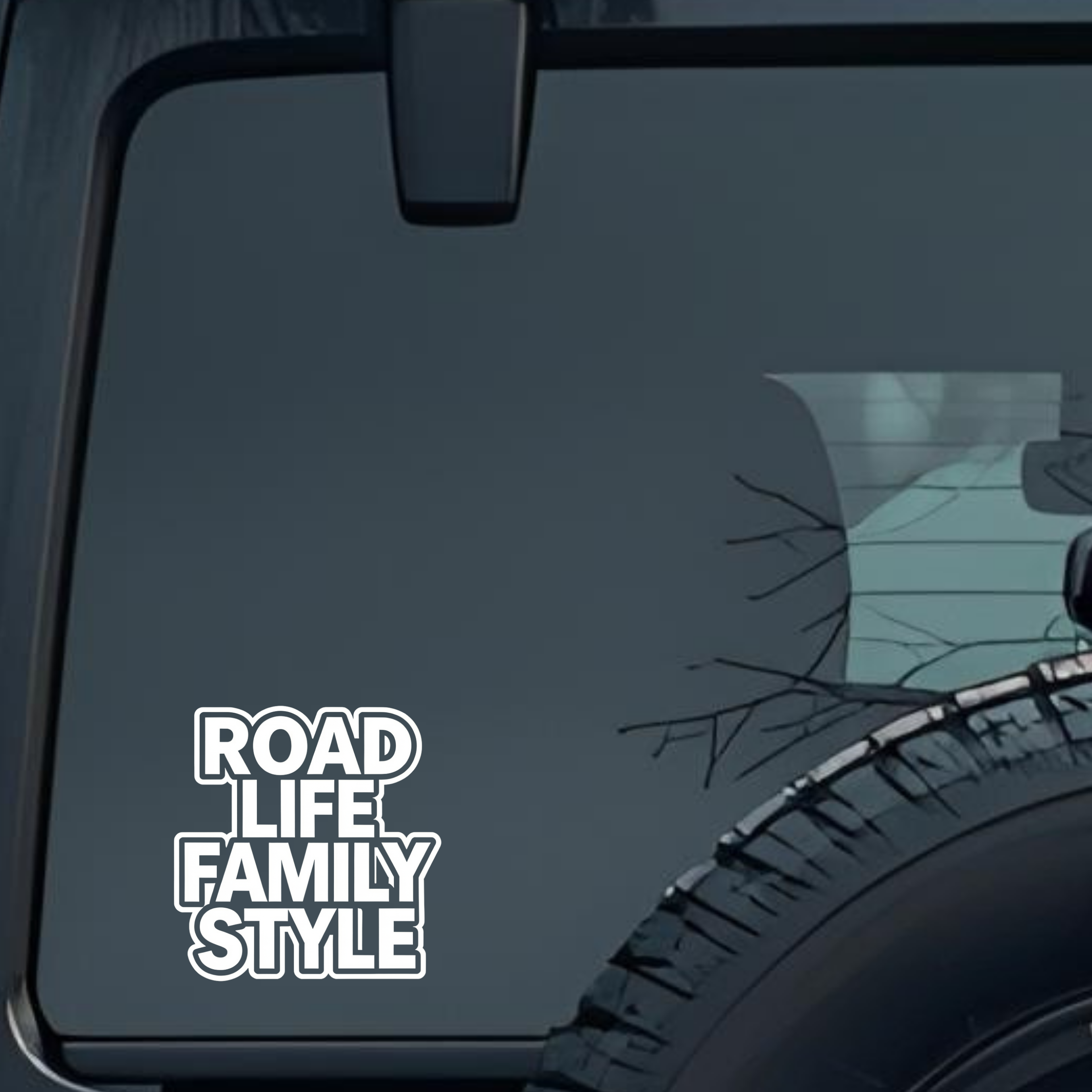 Road Life Family Style Large 6 inch Premium Decal Sticker For Car Bumper Window Rear Windshield Stic