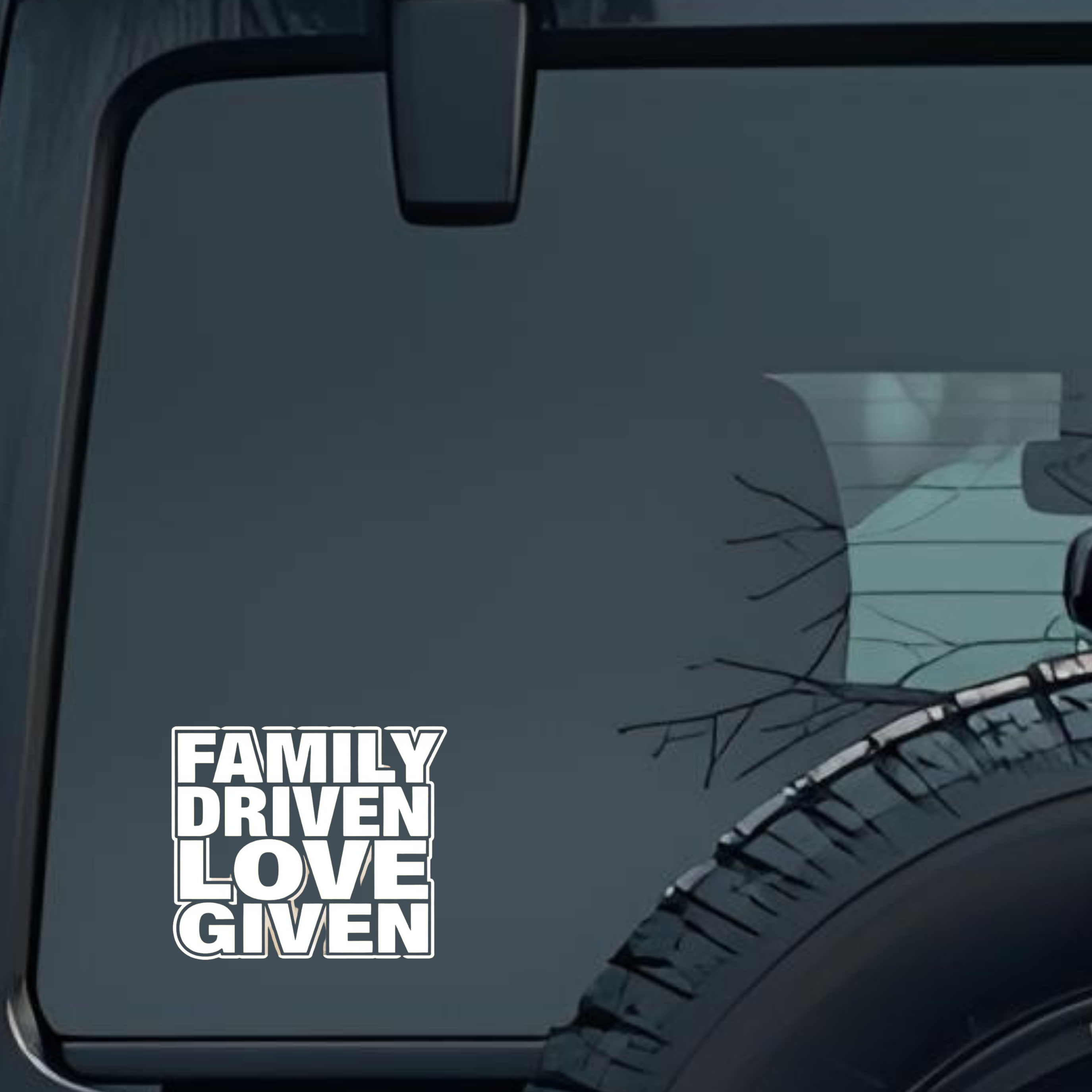 Family Driven Love Given Large 6 inch Premium Decal Sticker For Car Bumper Window Rear Windshield St