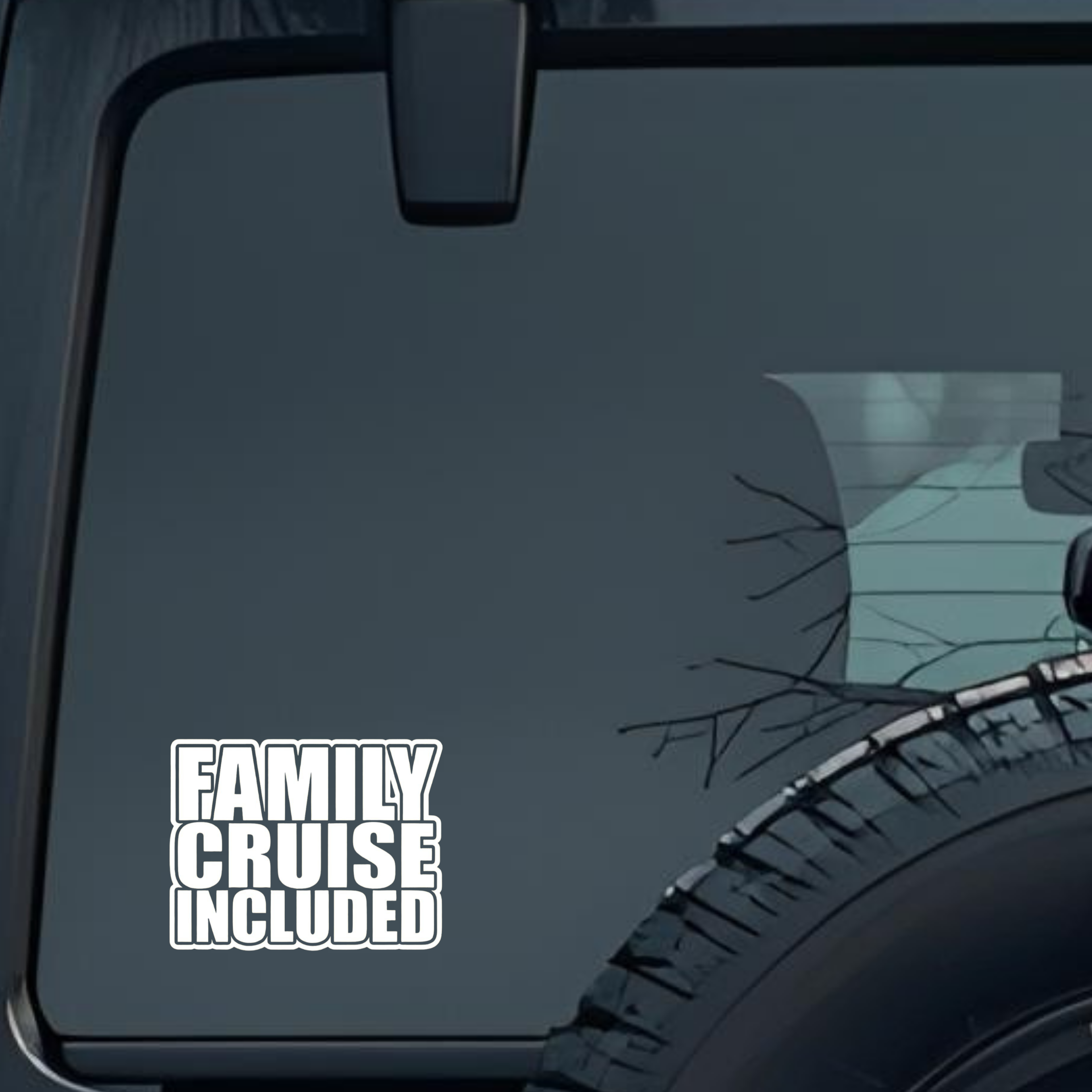Family Cruise Included Large 6 inch Premium Decal Sticker For Car Bumper Window Rear Windshield Stic