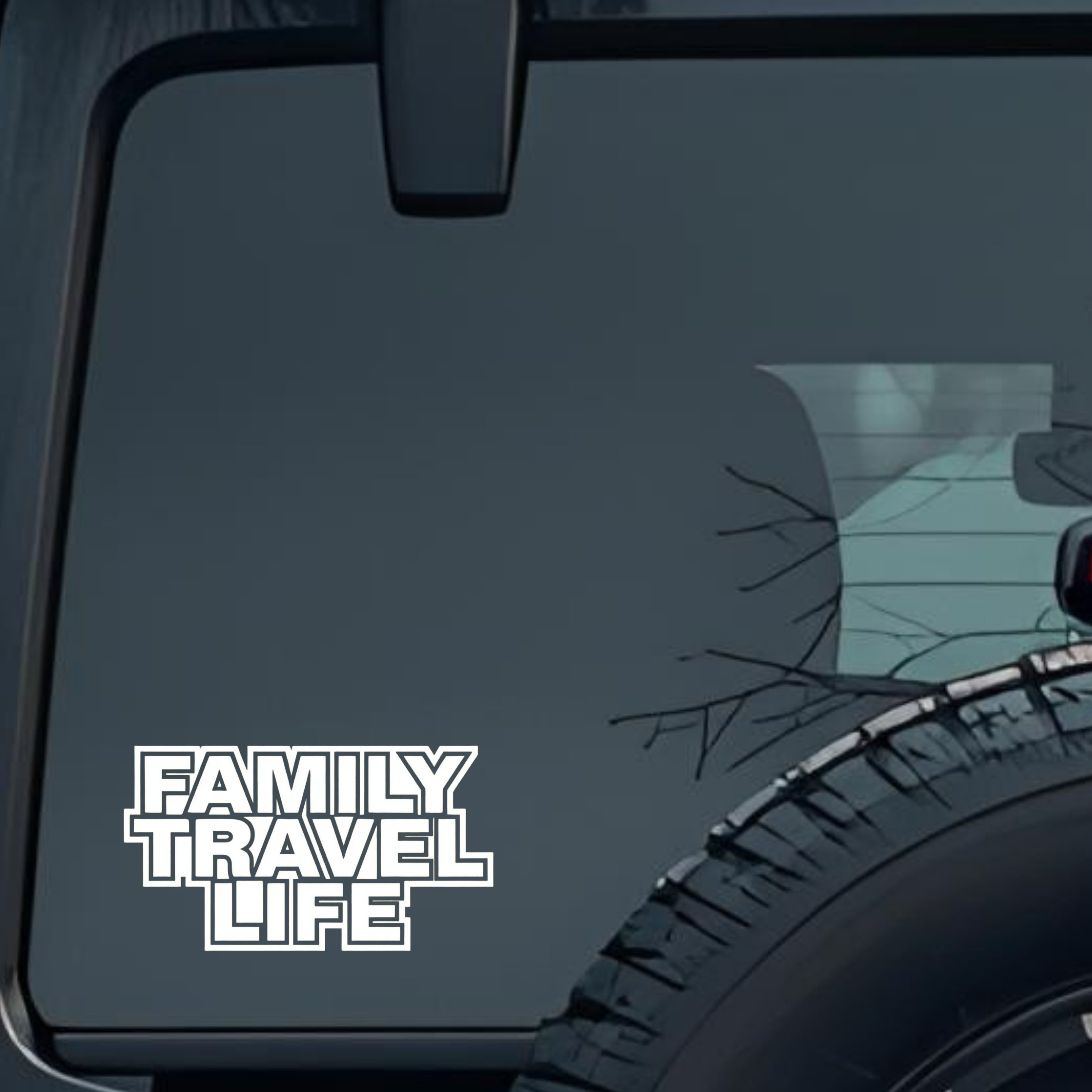 Family Travel Life Large 6 inch Premium Decal Sticker For Car Bumper Window Rear Windshield Stickers