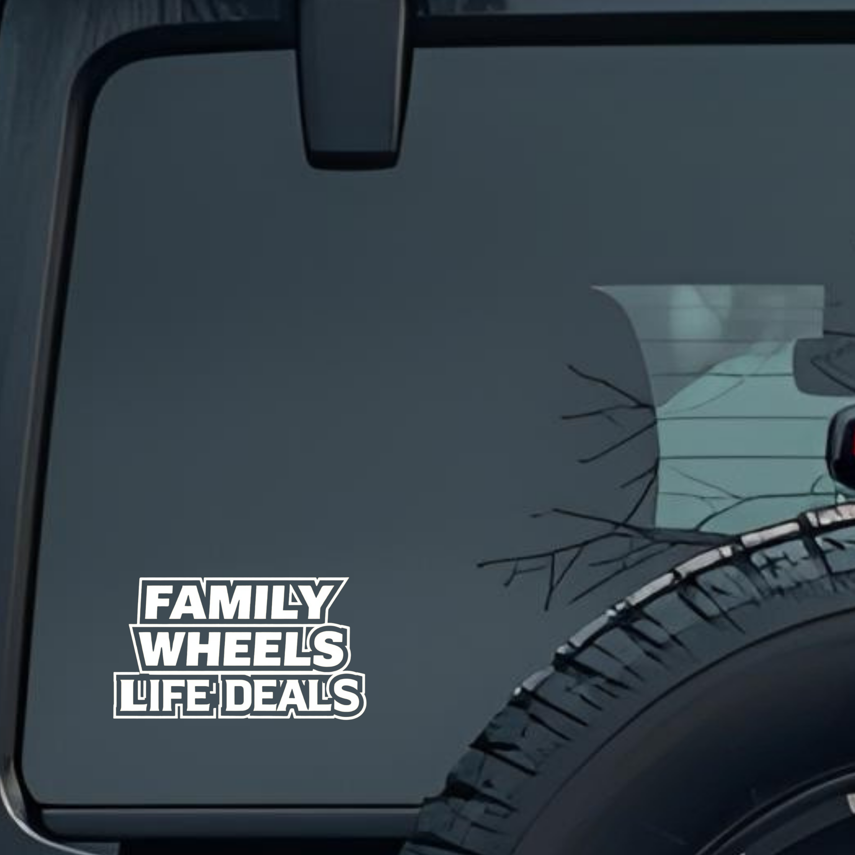 Family Wheels Life Deals Large 6 inch Premium Decal Sticker For Car Bumper Window Rear Windshield St