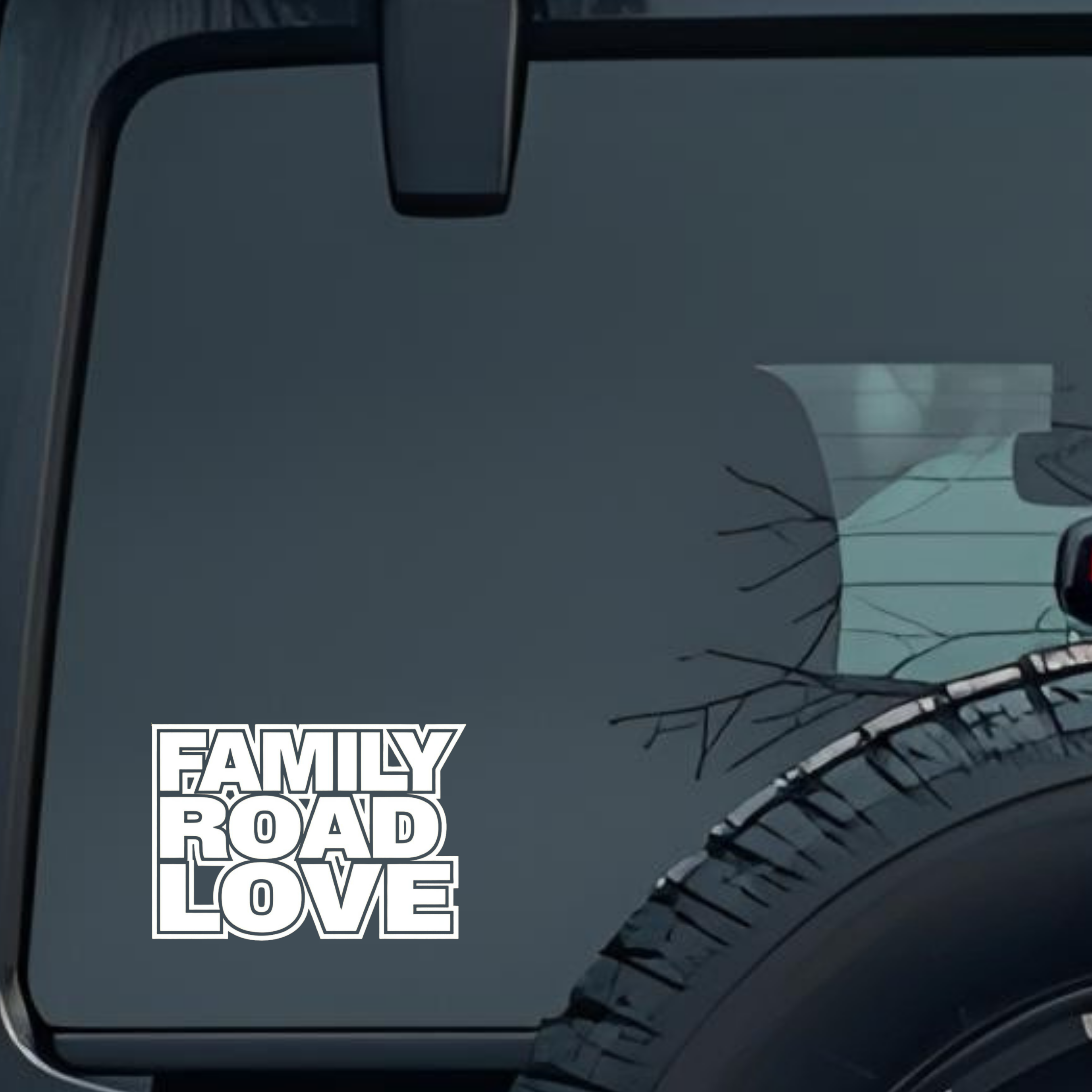 Family Road Love Large 6 inch Premium Decal Sticker For Car Bumper Window Rear Windshield Stickers, 