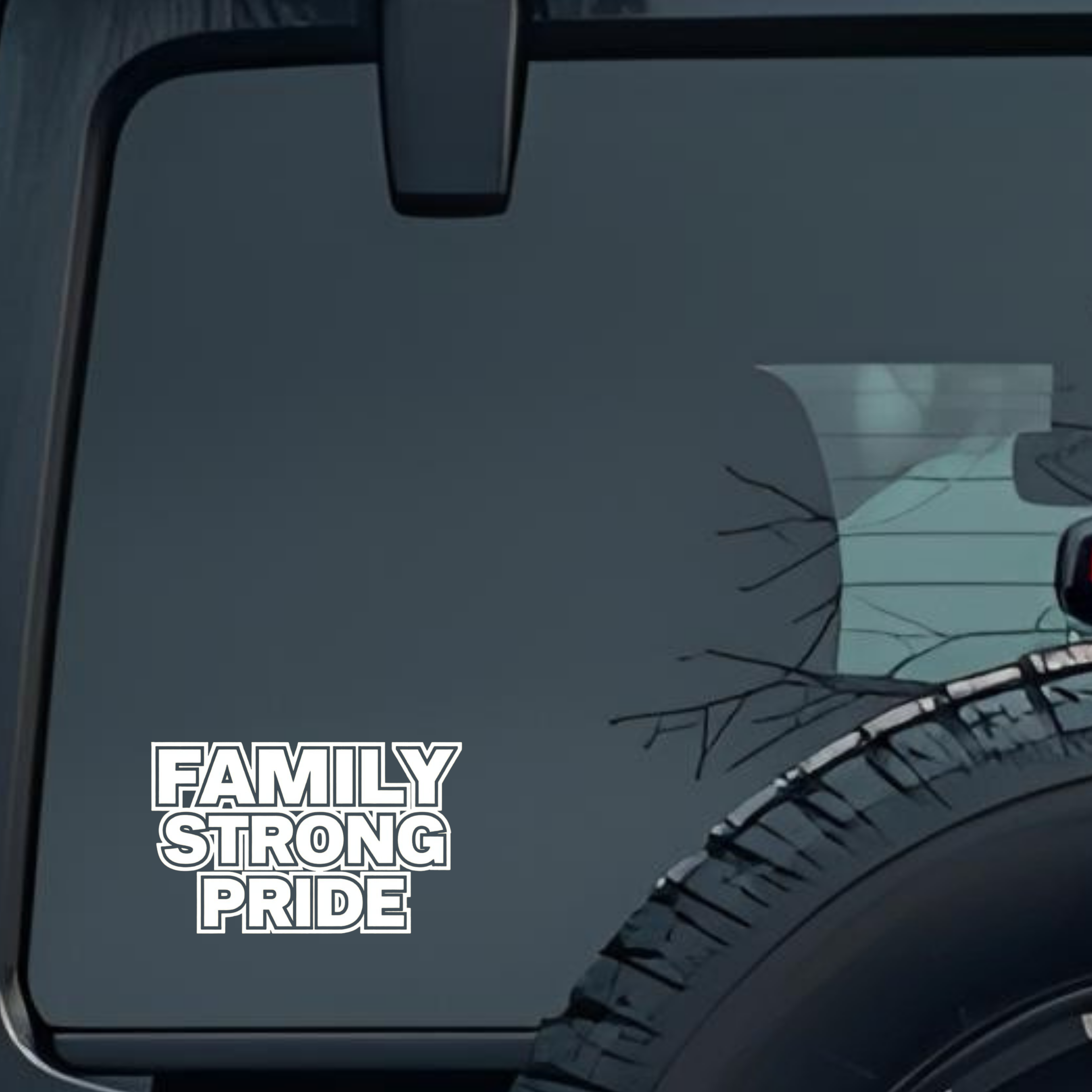 Family Strong Pride Large 6 inch Premium Decal Sticker For Car Bumper Window Rear Windshield Sticker