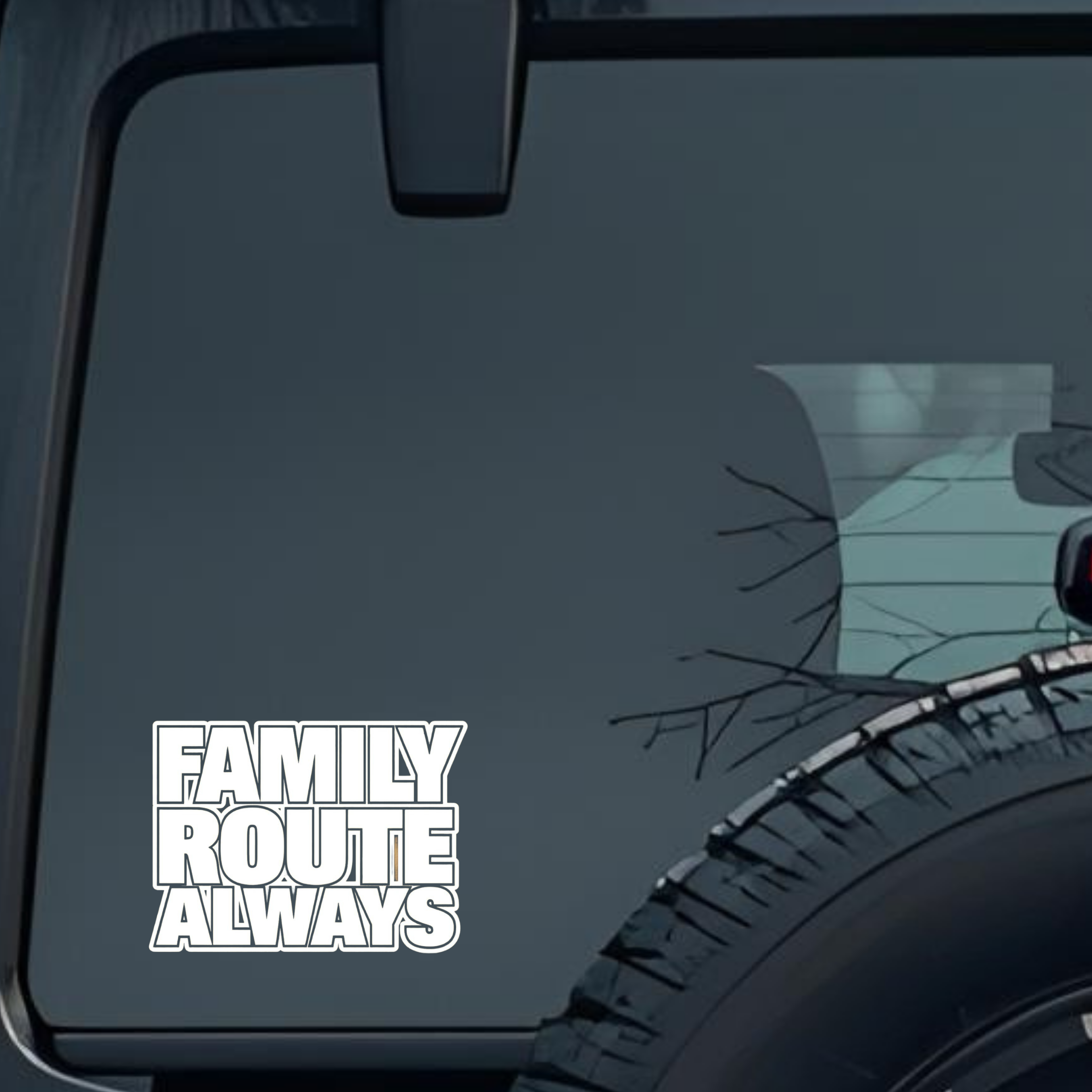 Family Route Always Large 6 inch Premium Decal Sticker For Car Bumper Window Rear Windshield Sticker
