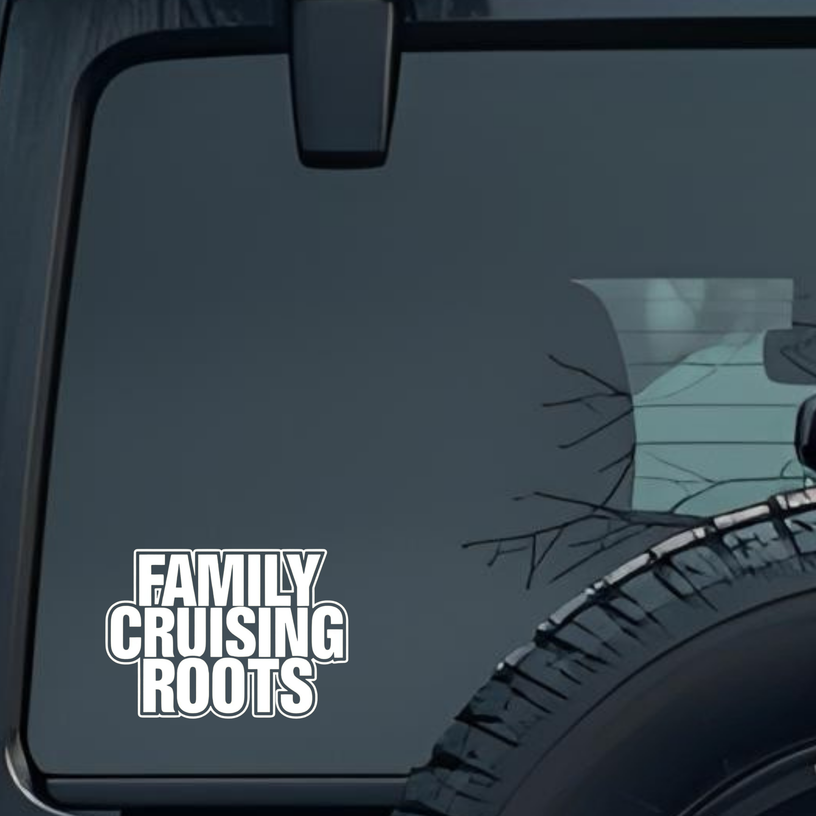 Family Cruising Roots Large 6 inch Premium Decal Sticker For Car Bumper Window Rear Windshield Stick