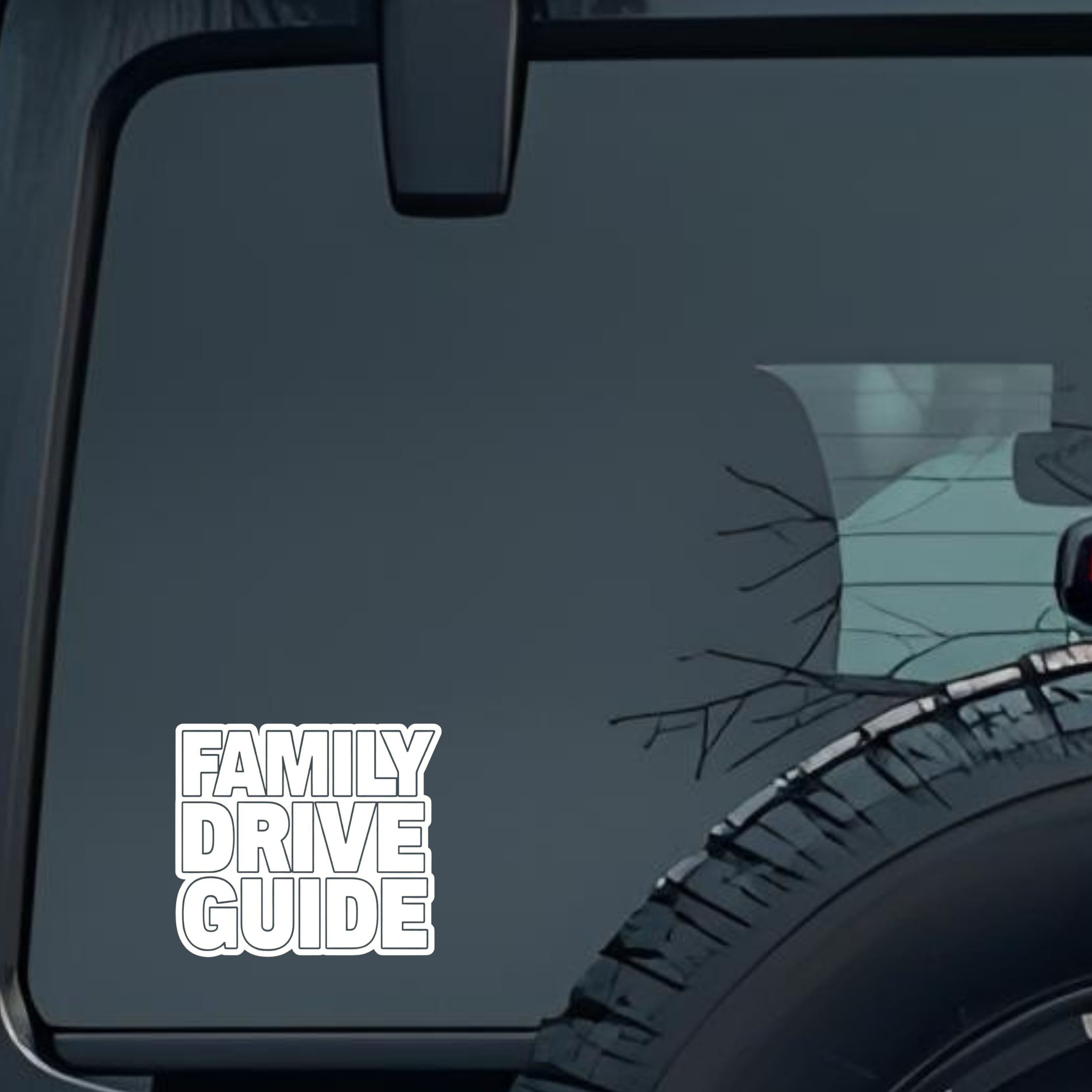 Family Drive Guide Large 6 inch Premium Decal Sticker For Car Bumper Window Rear Windshield Stickers