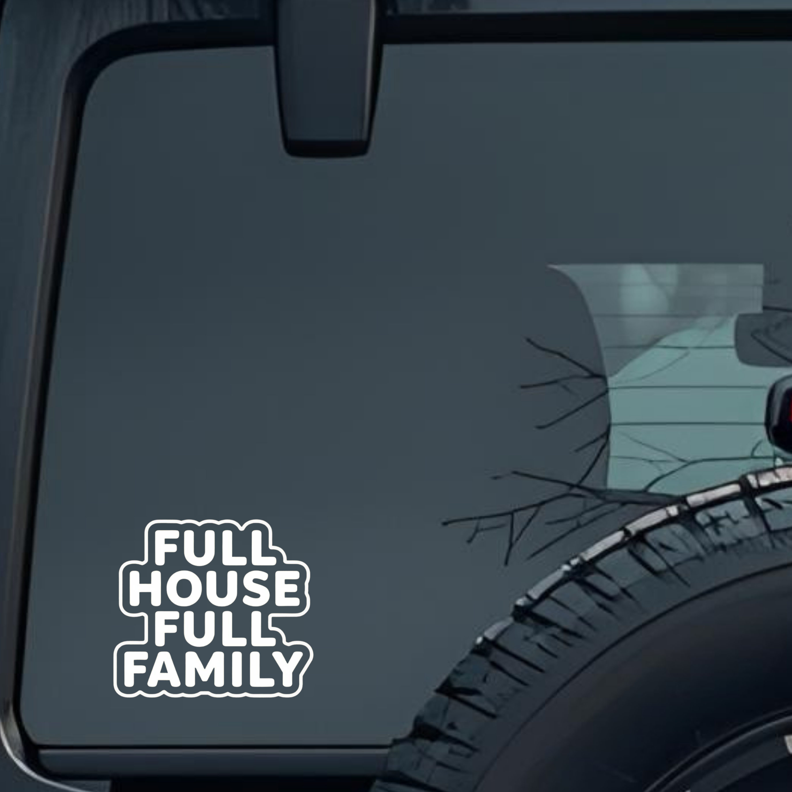 Full House Full Family Large 6 inch Premium Decal Sticker For Car Bumper Window Rear Windshield Stic