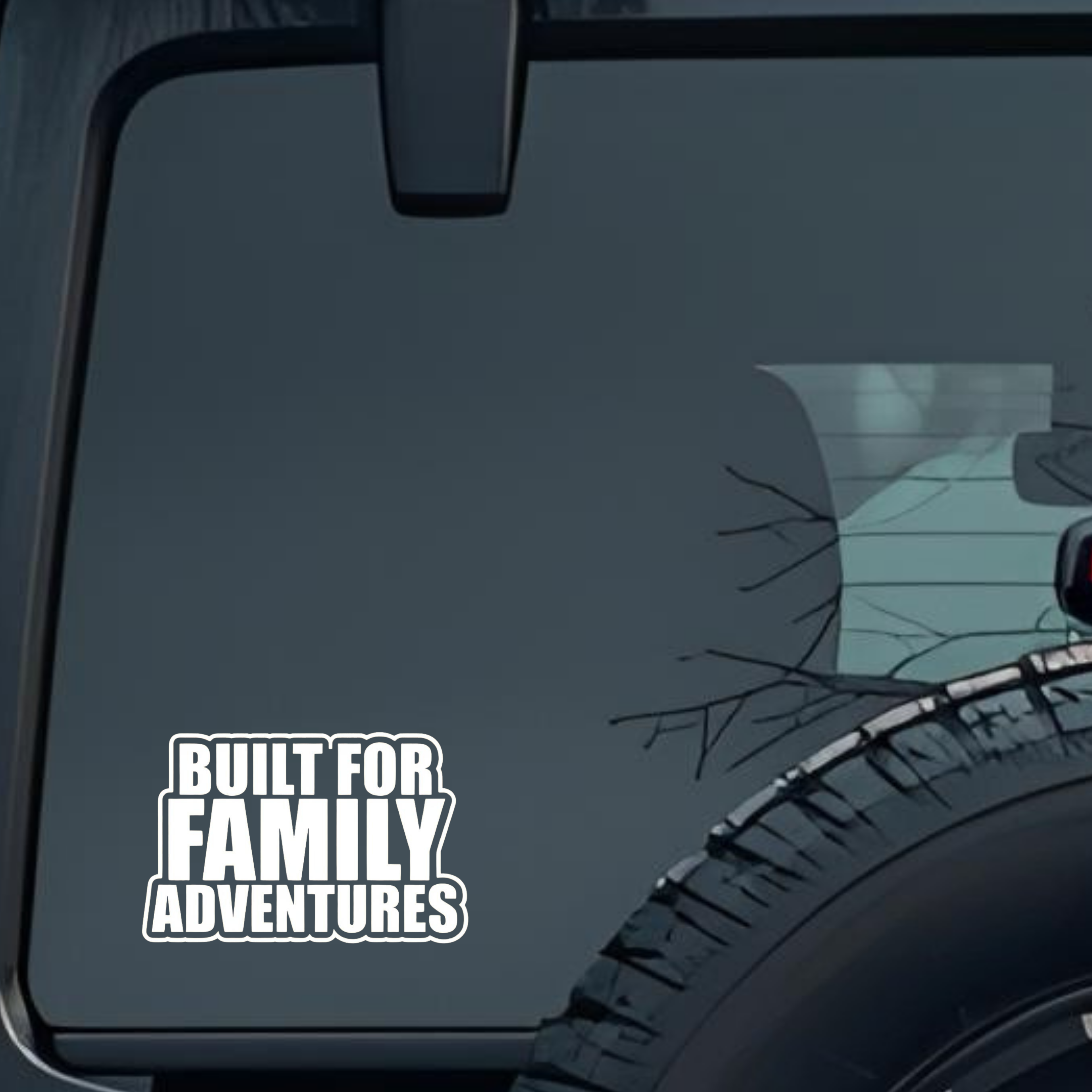 Built for Family Adventures Large 6 inch Premium Decal Sticker For Car Bumper Window Rear Windshield