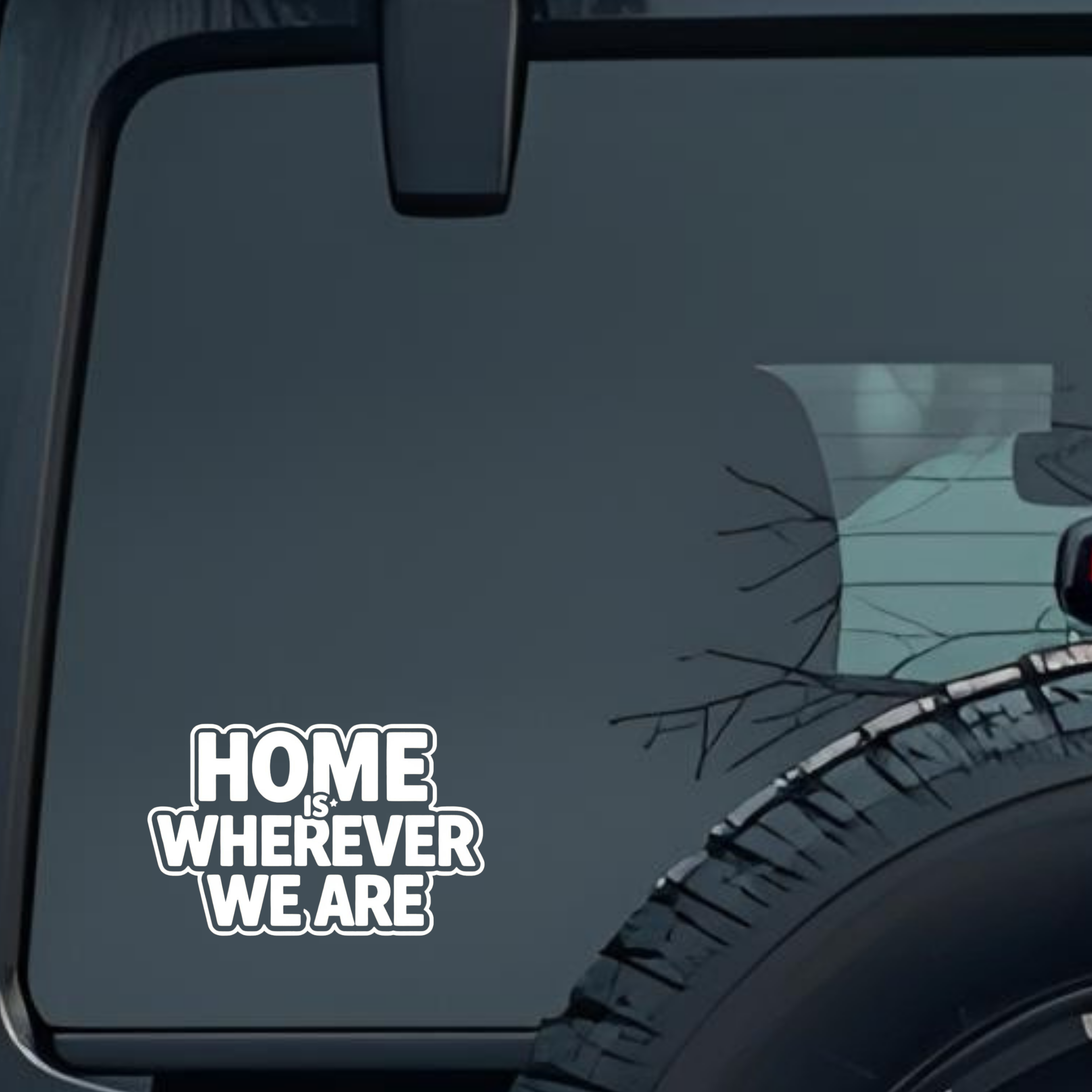 Home Is Whenever We Are Large 6 inch Premium Decal Sticker For Car Bumper Window Rear Windshield Sti