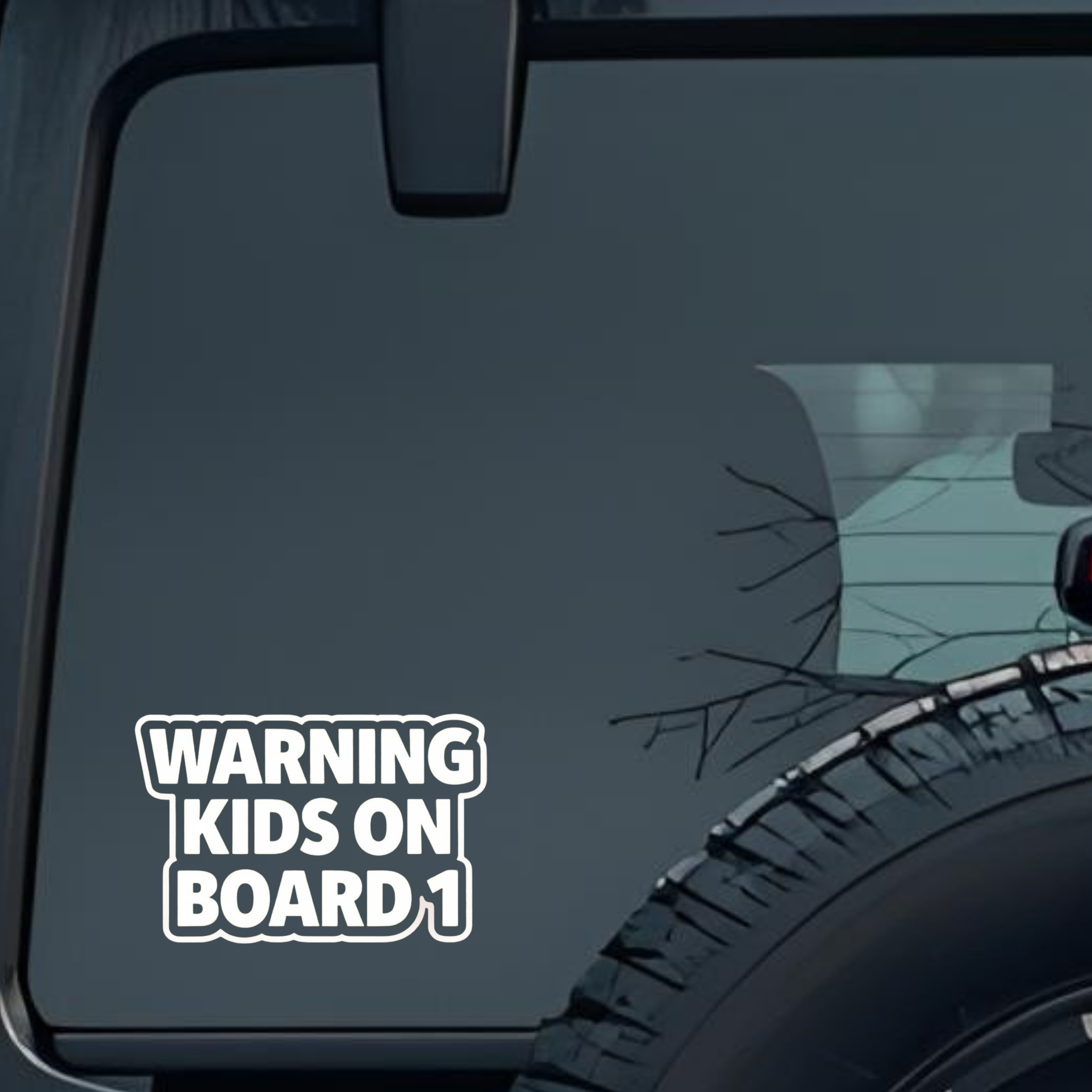 Warning Kids on Board 1 Large 6 inch Premium Decal Sticker For Car Bumper Window Rear Windshield Sti