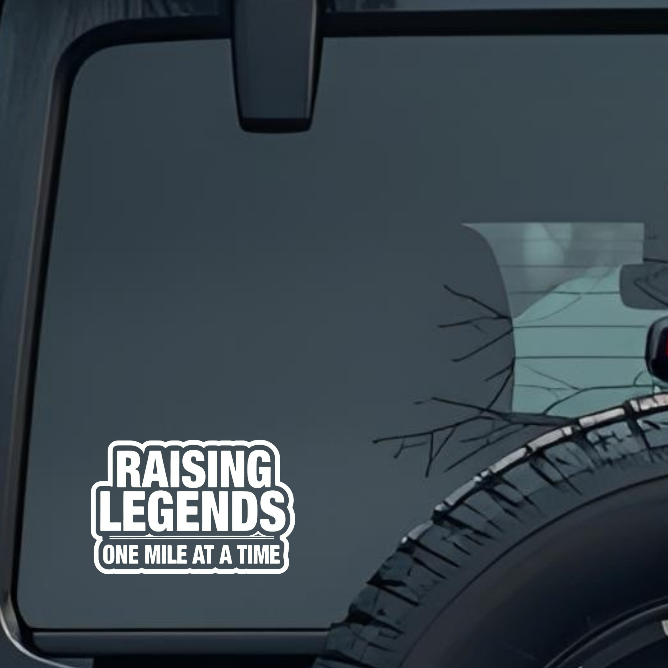 Raising Legends One Mile at a Time Large 6 inch Premium Decal Sticker For Car Bumper Window Rear Win