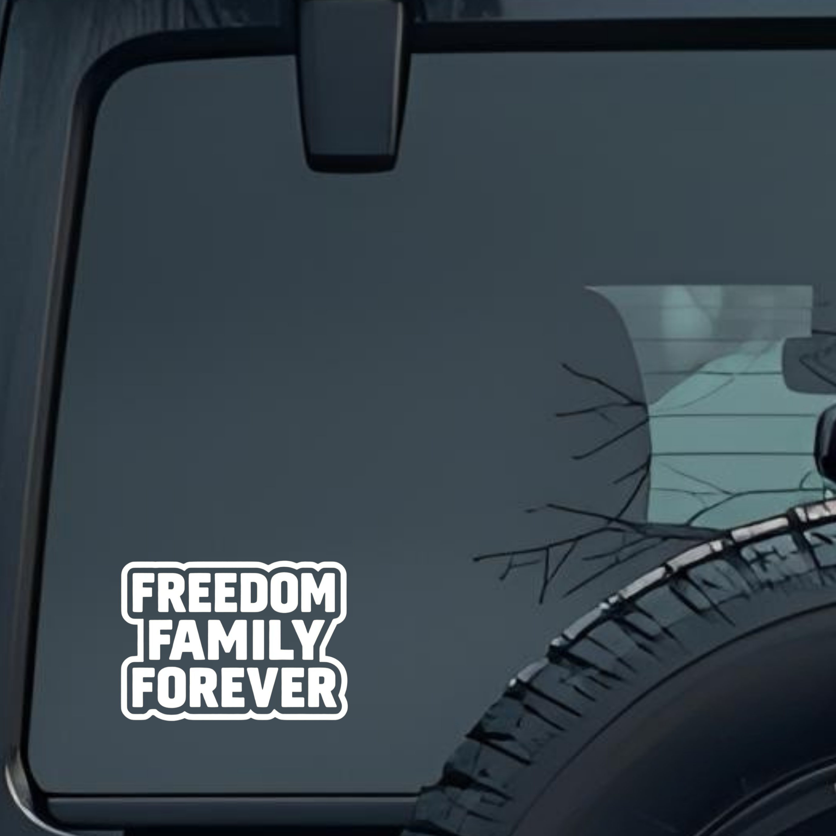 Freedom Family Forever Large 6 inch Premium Decal Sticker For Car Bumper Window Rear Windshield Stic