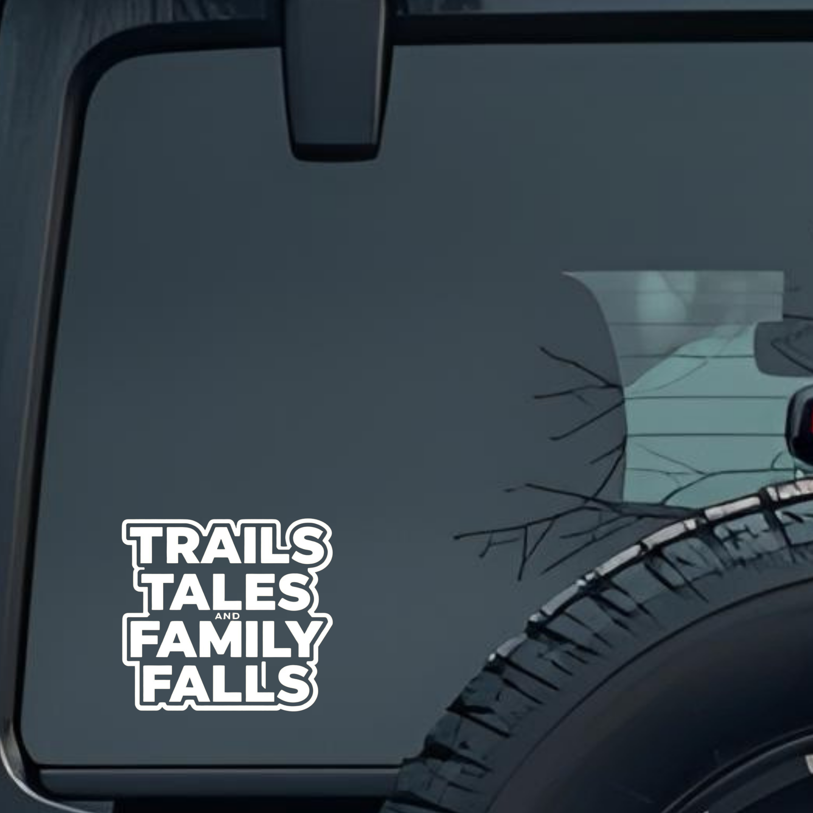 Trails Tale and Family Falls Large 6 inch Premium Decal Sticker For Car Bumper Window Rear Windshiel