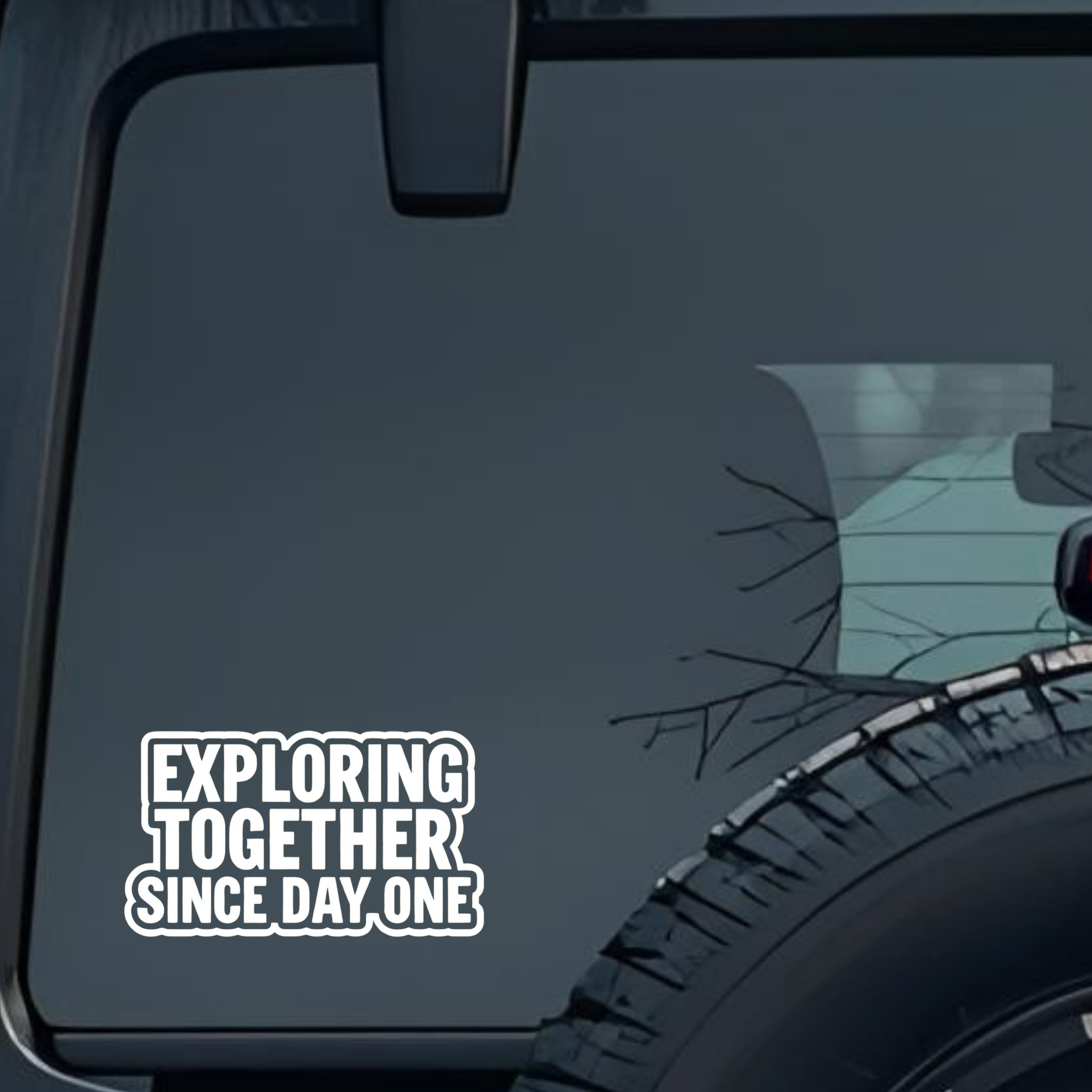 Exploring Together Since Day One Large 6 inch Premium Decal Sticker For Car Bumper Window Rear Winds