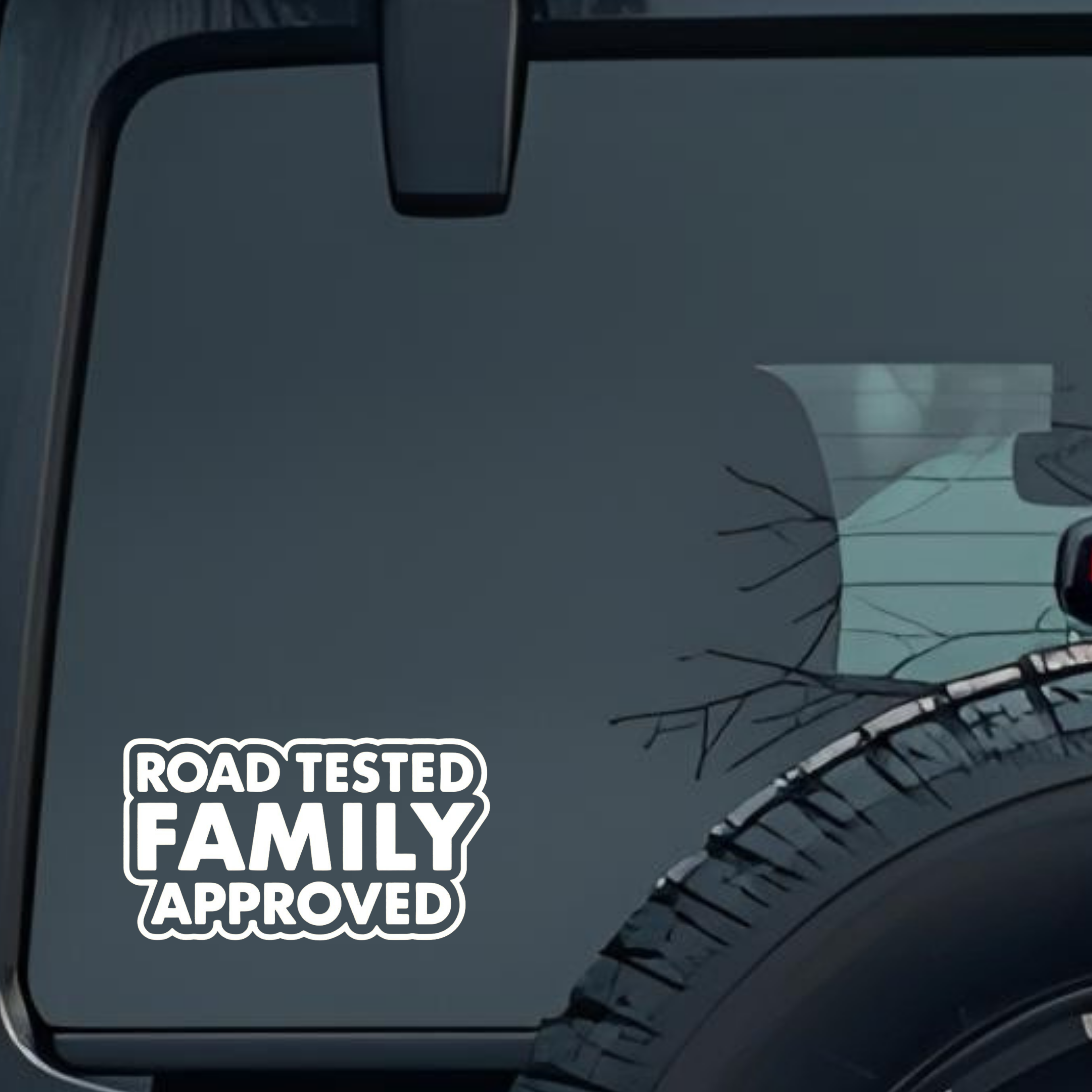 Road Tested Family Approved Large 6 inch Premium Decal Sticker For Car Bumper Window Rear Windshield