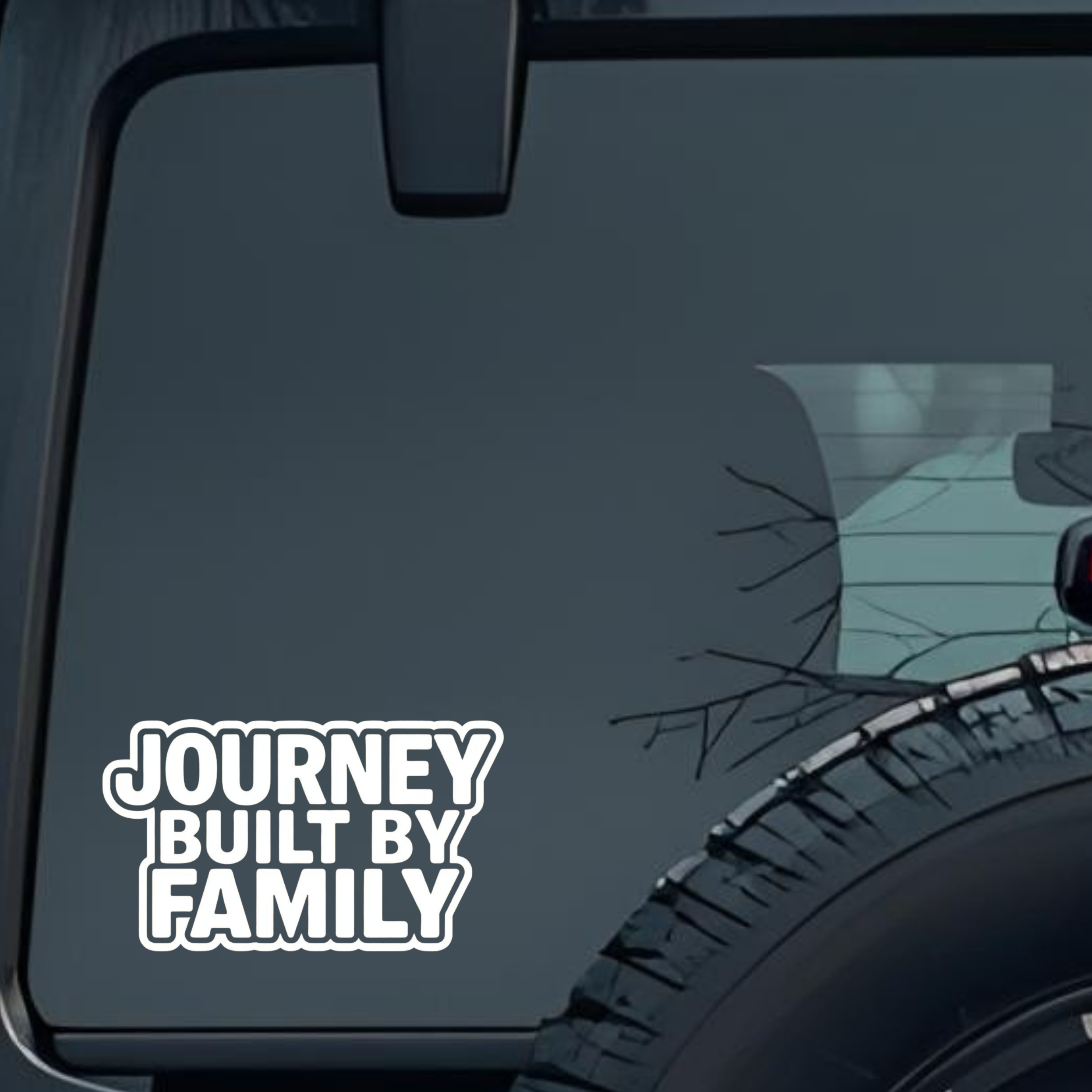 Journey Built by Family Large 6 inch Premium Decal Sticker For Car Bumper Window Rear Windshield Sti