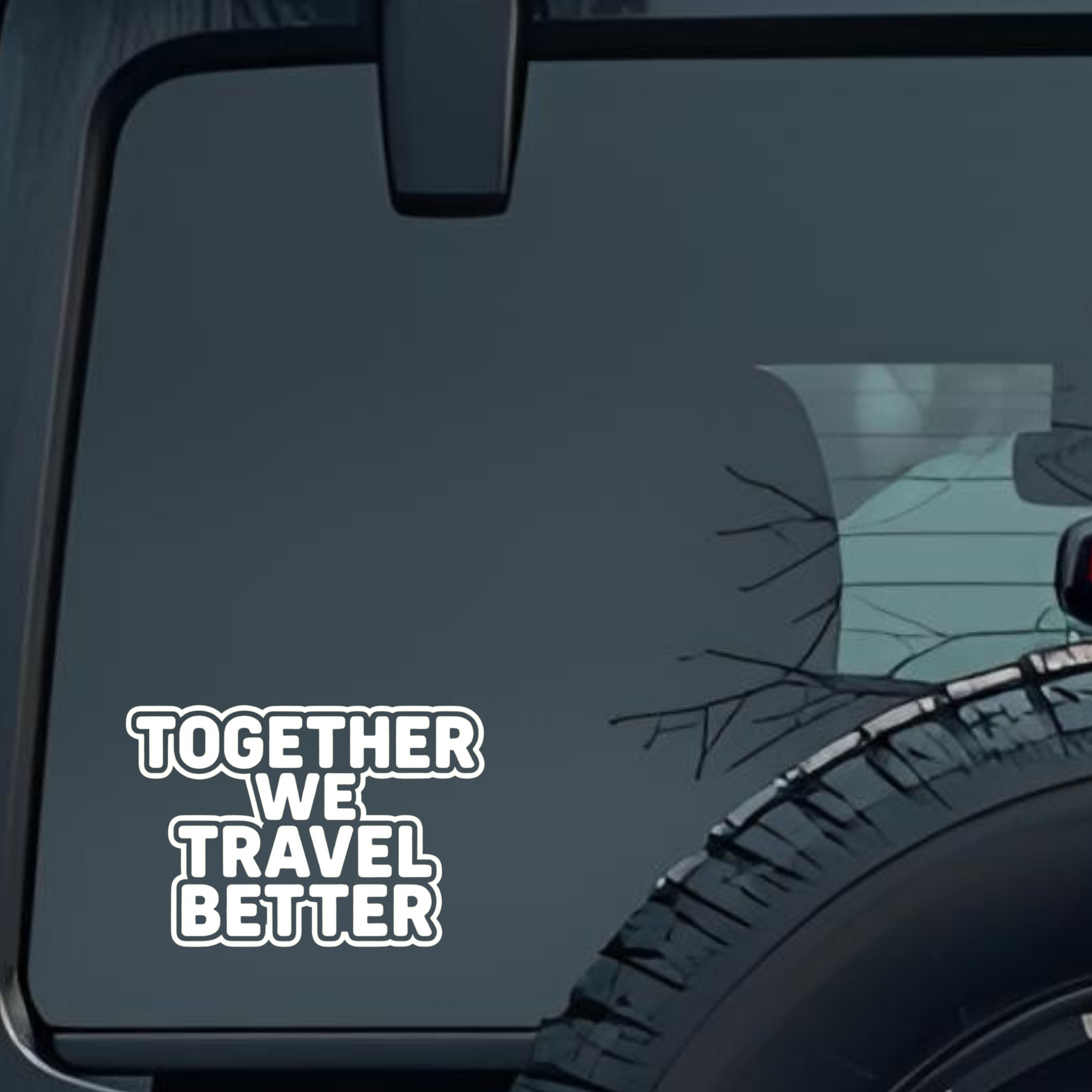 Together We Travel Better Large 6 inch Premium Decal Sticker For Car Bumper Window Rear Windshield S