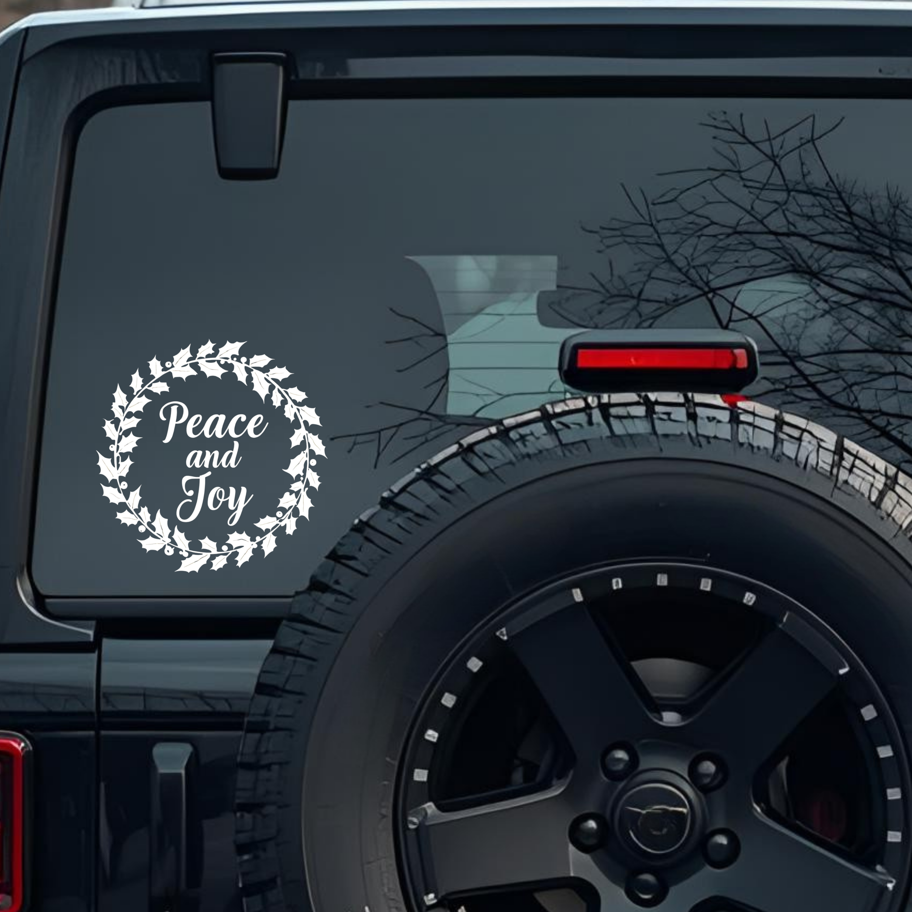 Peace and Joy Large 6 inch Premium Decal Sticker For Car Bumper Window Rear Windshield Stickers, War