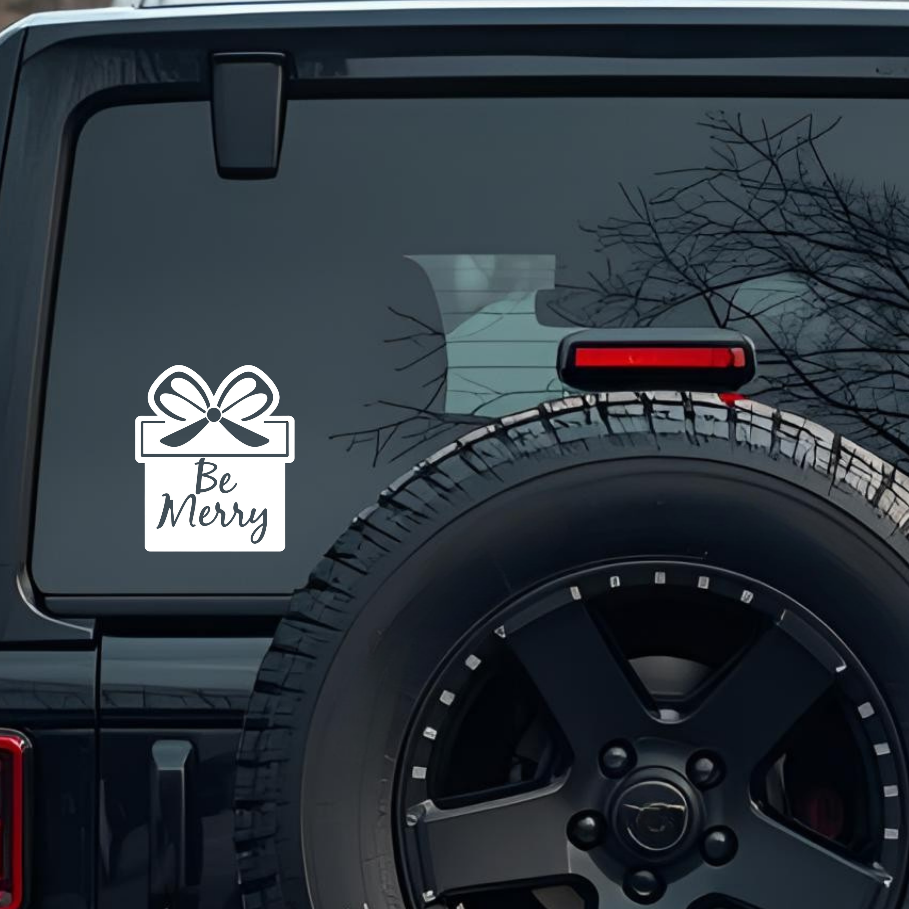 Be Merry Large 6 inch Premium Decal Sticker For Car Bumper Window Rear Windshield Stickers, Warning 