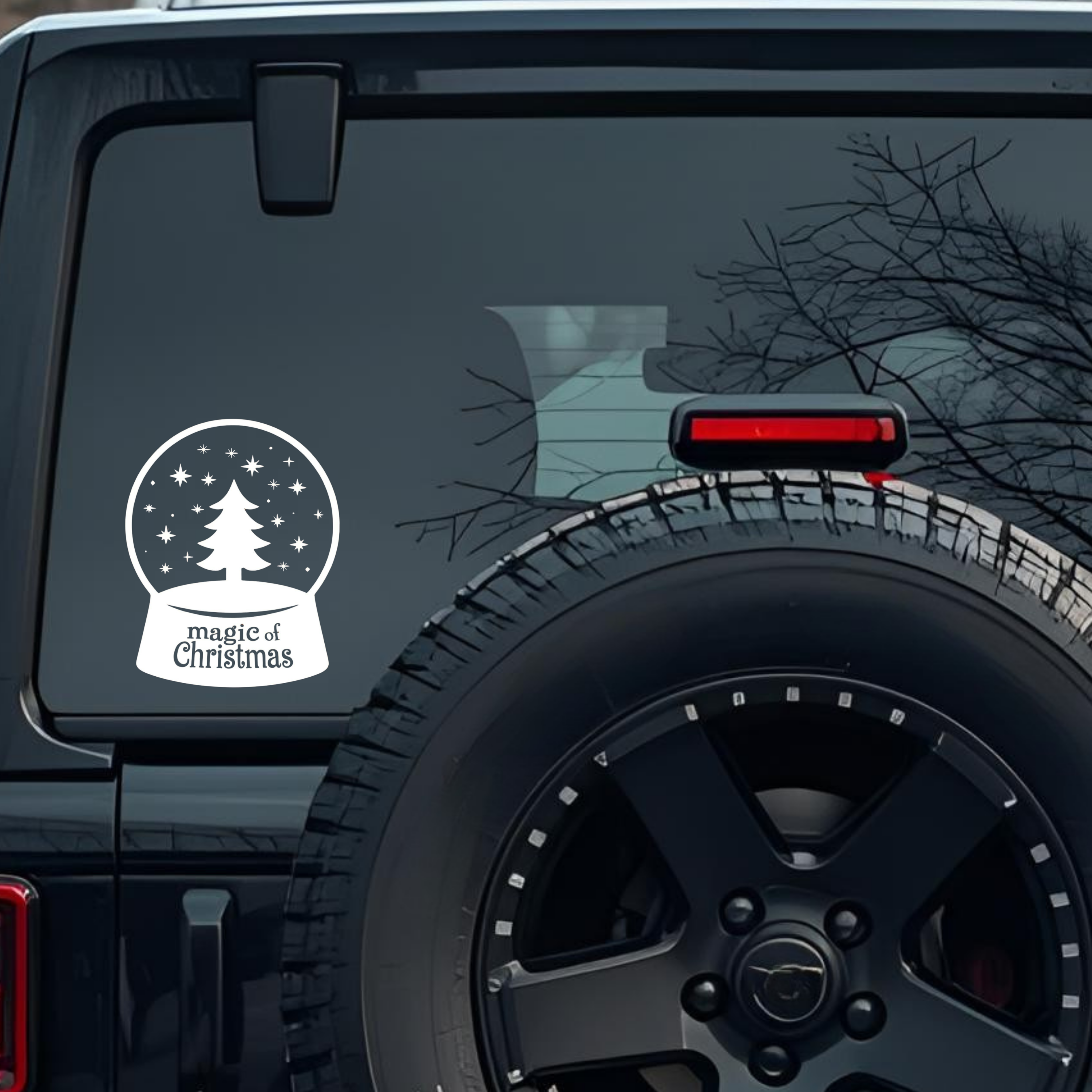 Magic of Christmas Large 6 inch Premium Decal Sticker For Car Bumper Window Rear Windshield Stickers
