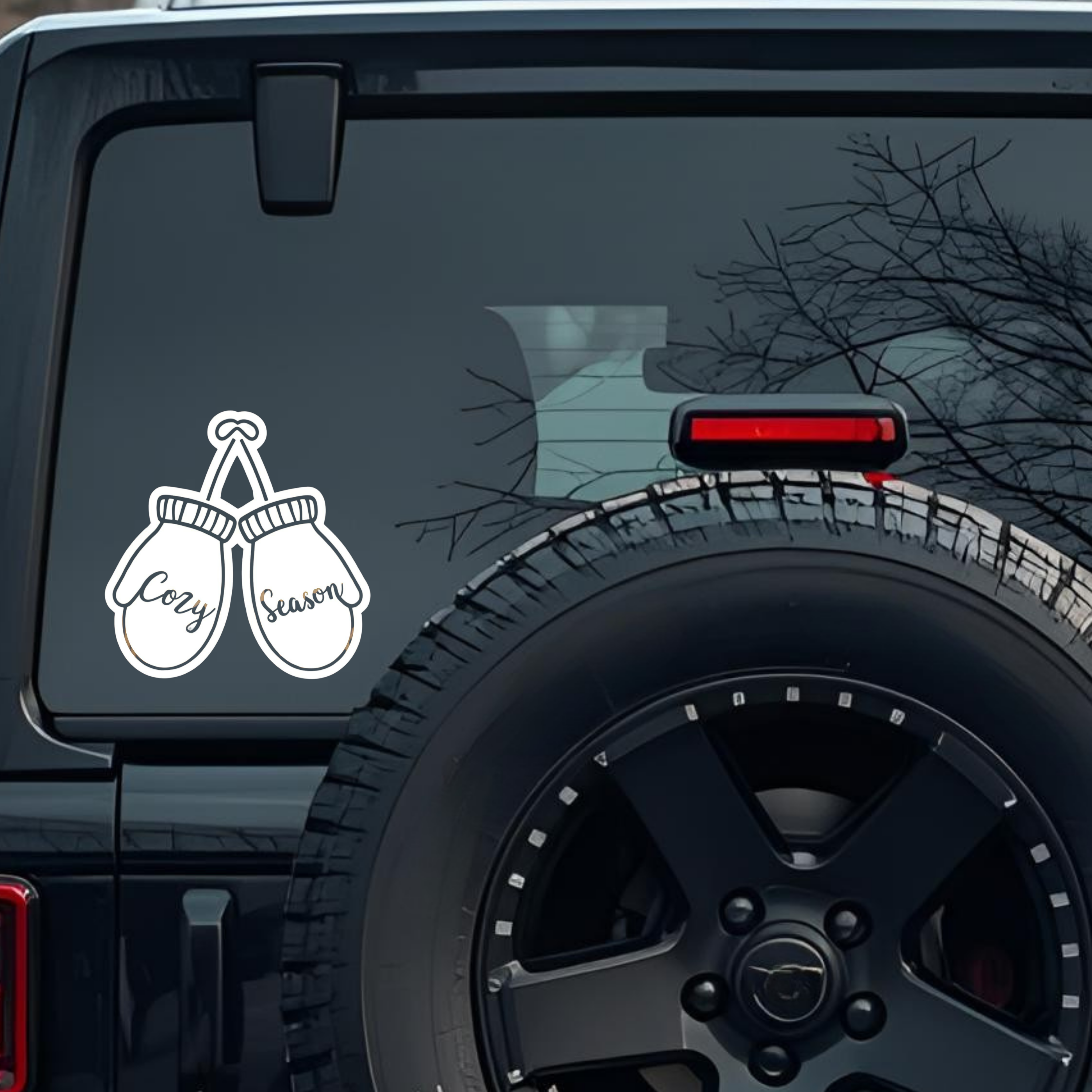 Cozy Season Large 6 inch Premium Decal Sticker For Car Bumper Window Rear Windshield Stickers, Warni
