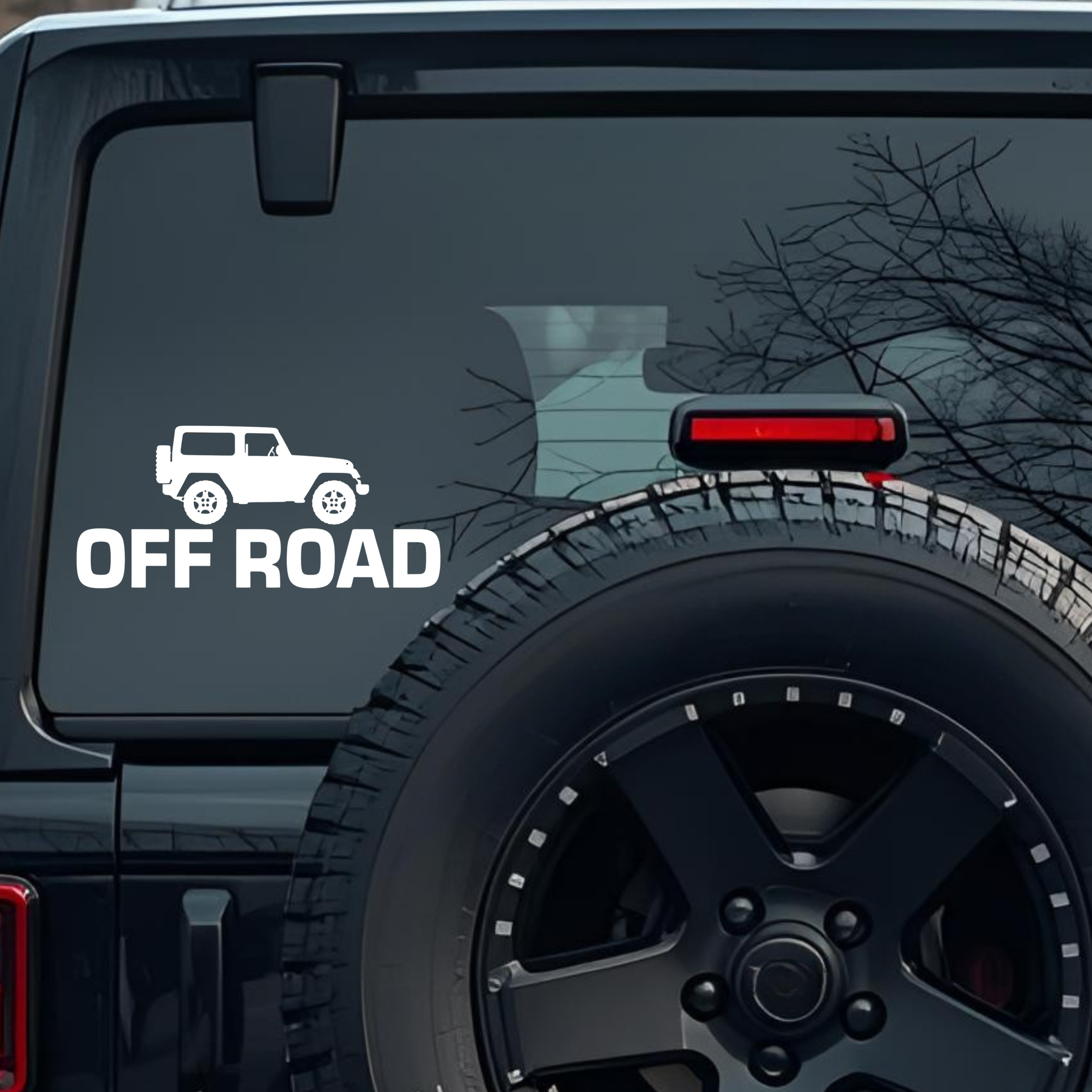 Off Road Large 6 inch Premium Decal Sticker For Car Bumper Window Rear Windshield Stickers, Warning 