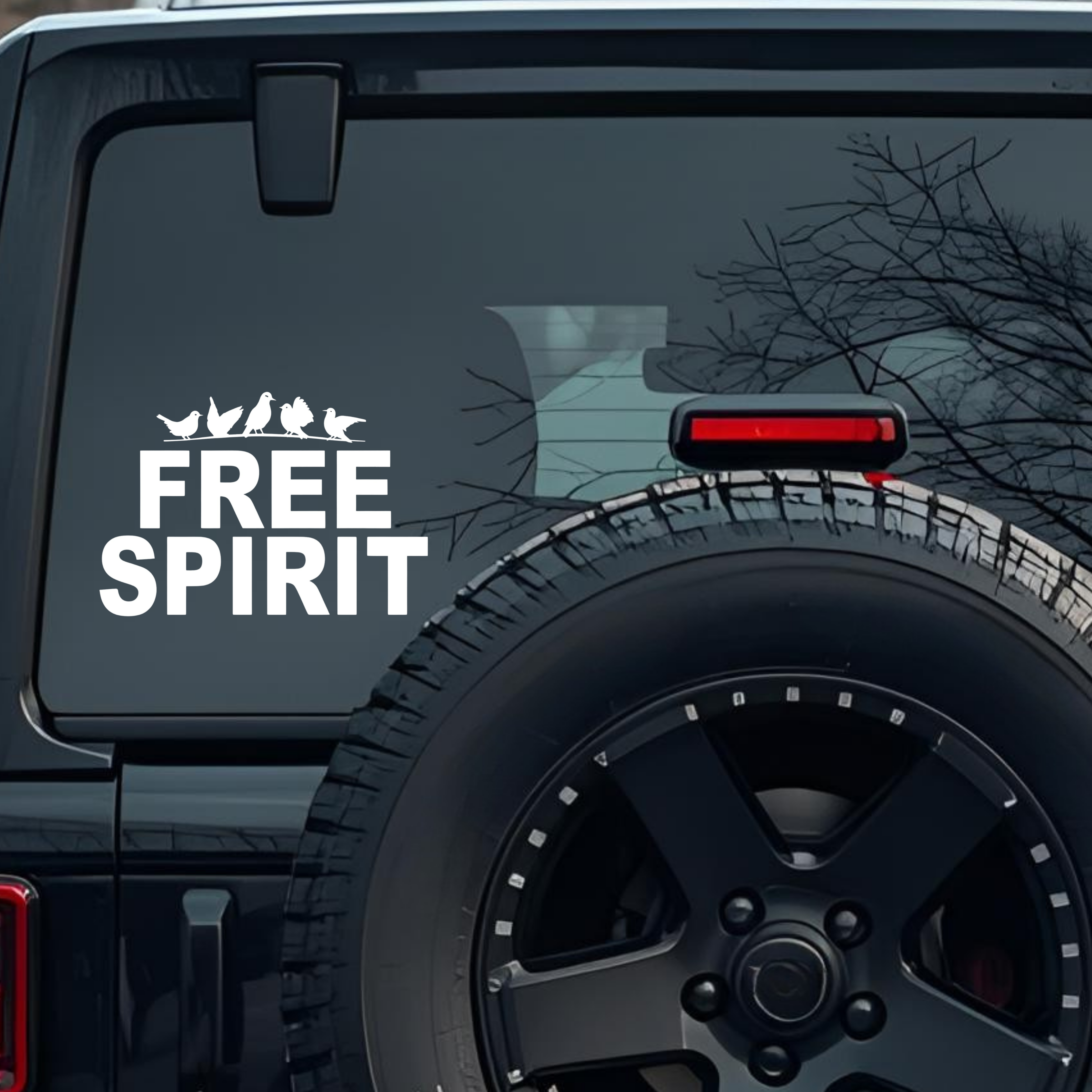 Free Spirit Large 6 inch Premium Decal Sticker For Car Bumper Window Rear Windshield Stickers, Warni