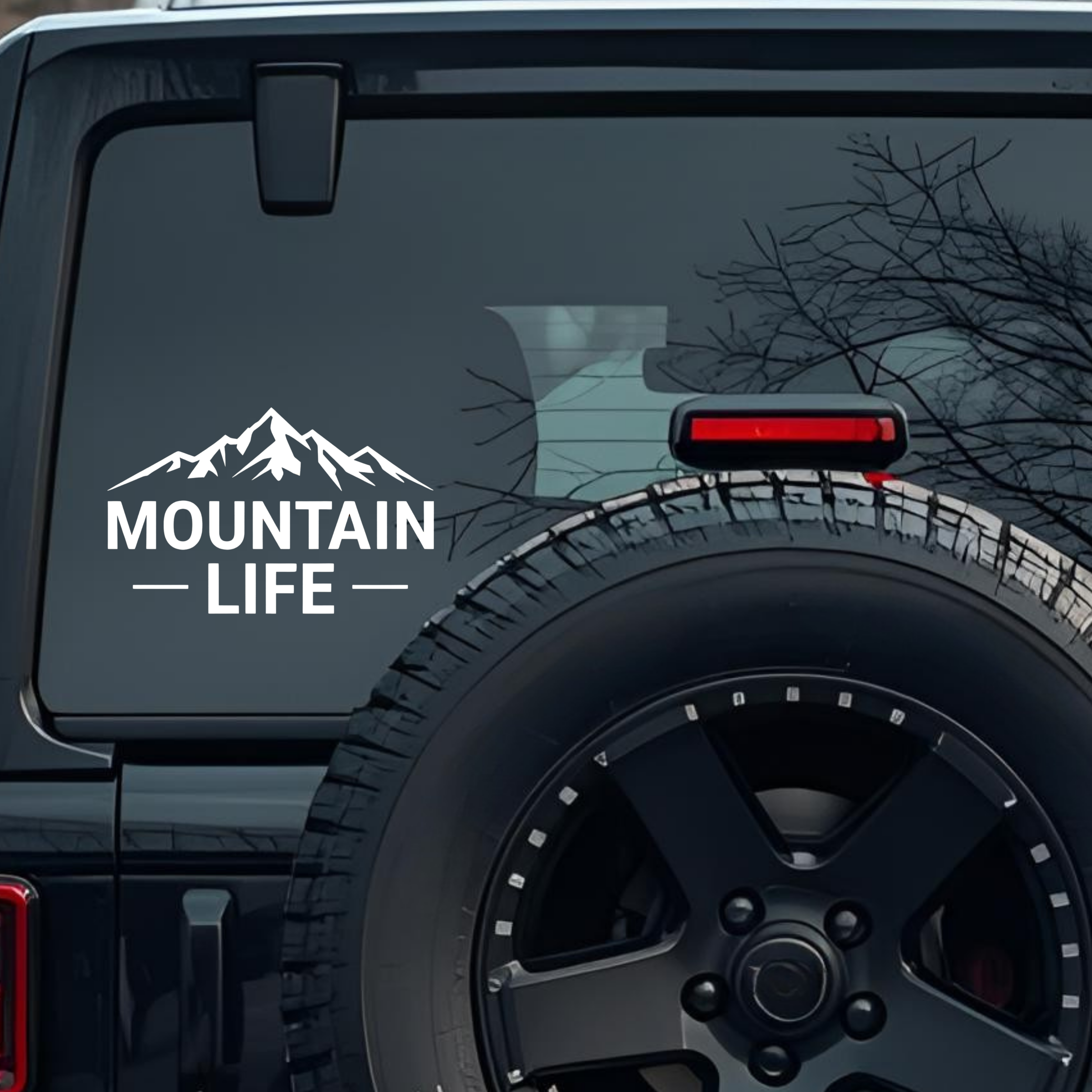 Mountain Life Large 6 inch Premium Decal Sticker For Car Bumper Window Rear Windshield Stickers, War