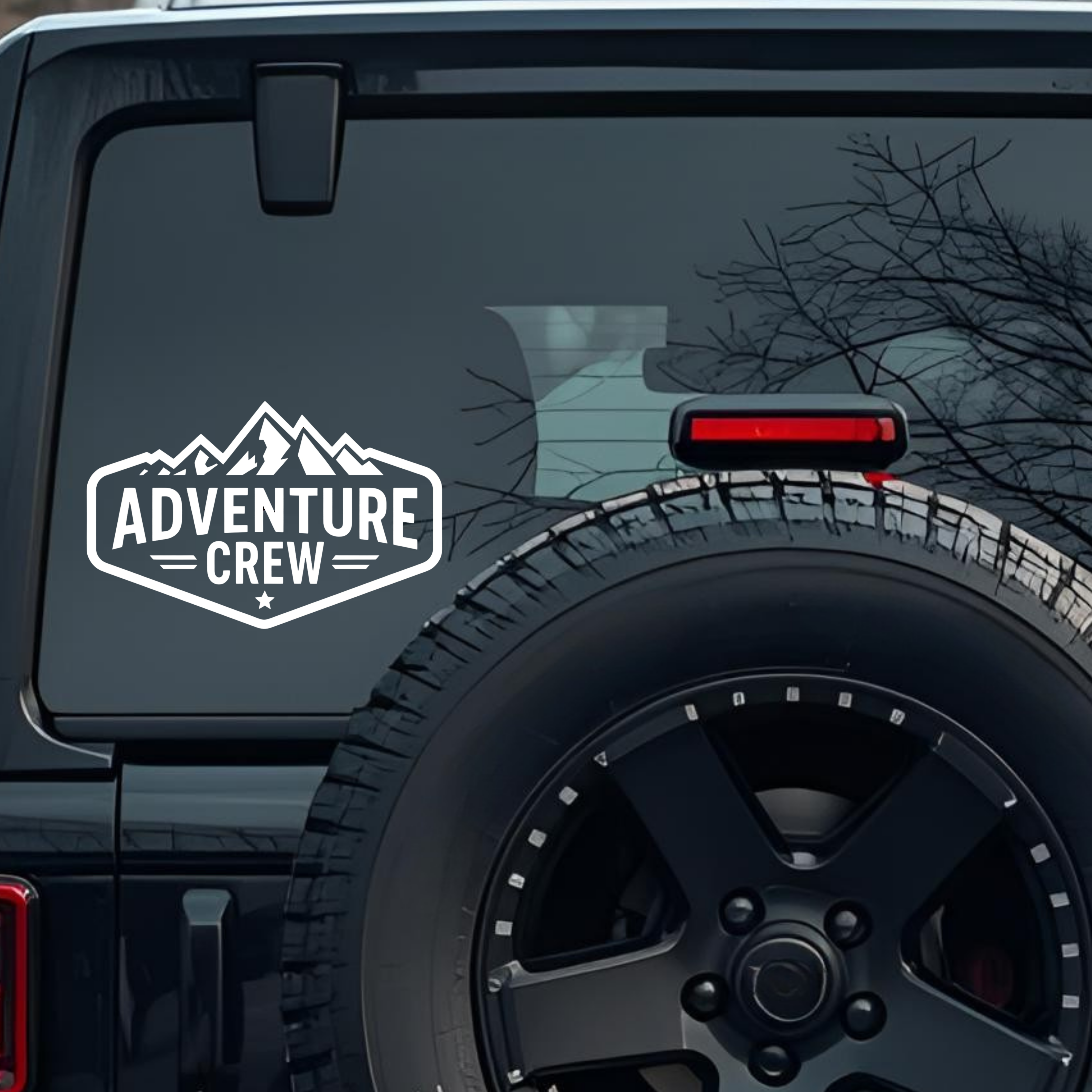 Adventure Crew Large 6 inch Premium Decal Sticker For Car Bumper Window Rear Windshield Stickers, Wa