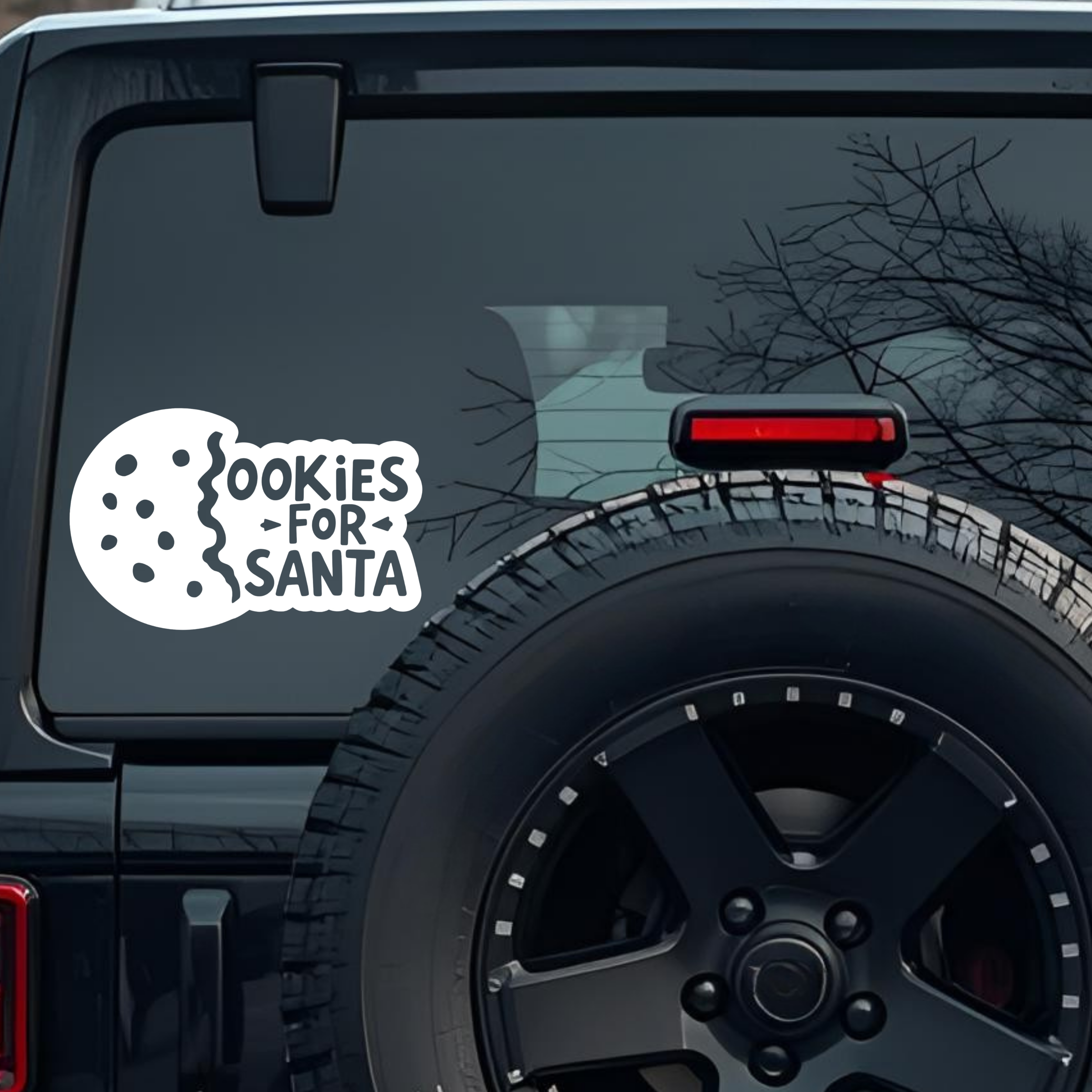 Cookies for Santa Large 6 inch Premium Decal Sticker For Car Bumper Window Rear Windshield Stickers,