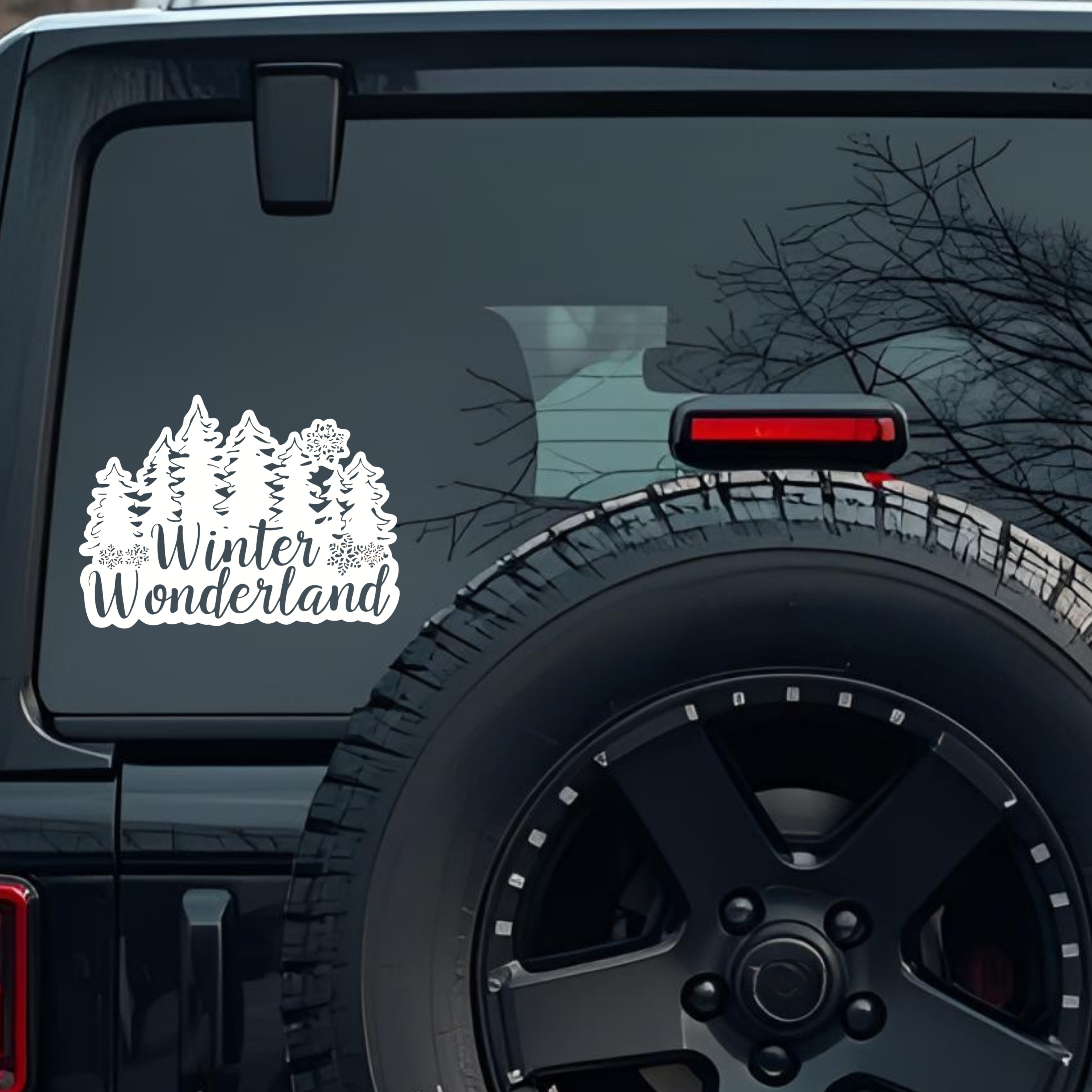 Winter Wonderland Large 6 inch Premium Decal Sticker For Car Bumper Window Rear Windshield Stickers,