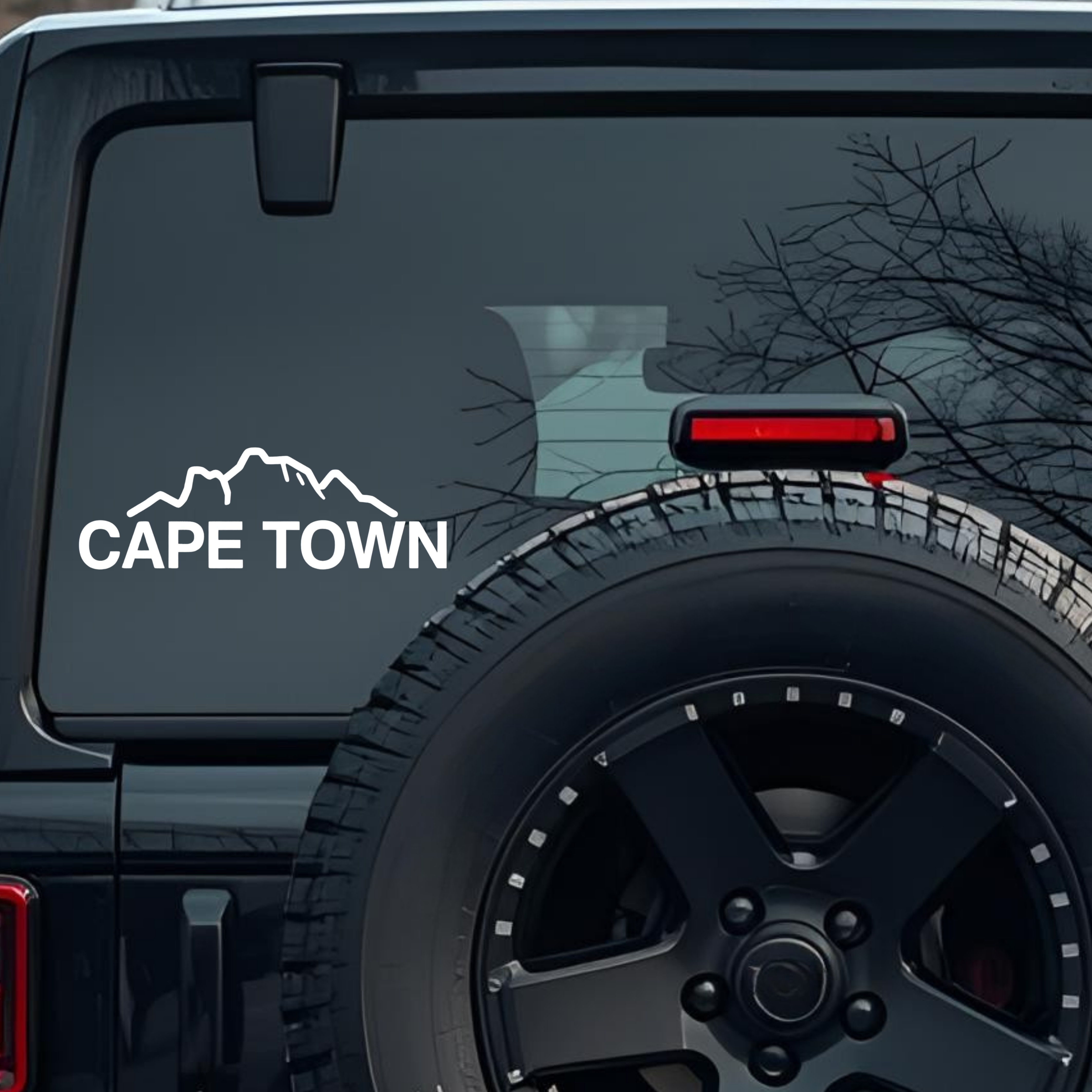 Cape Town Large 6 inch Premium Decal Sticker For Car Bumper Window Rear Windshield Stickers, Warning