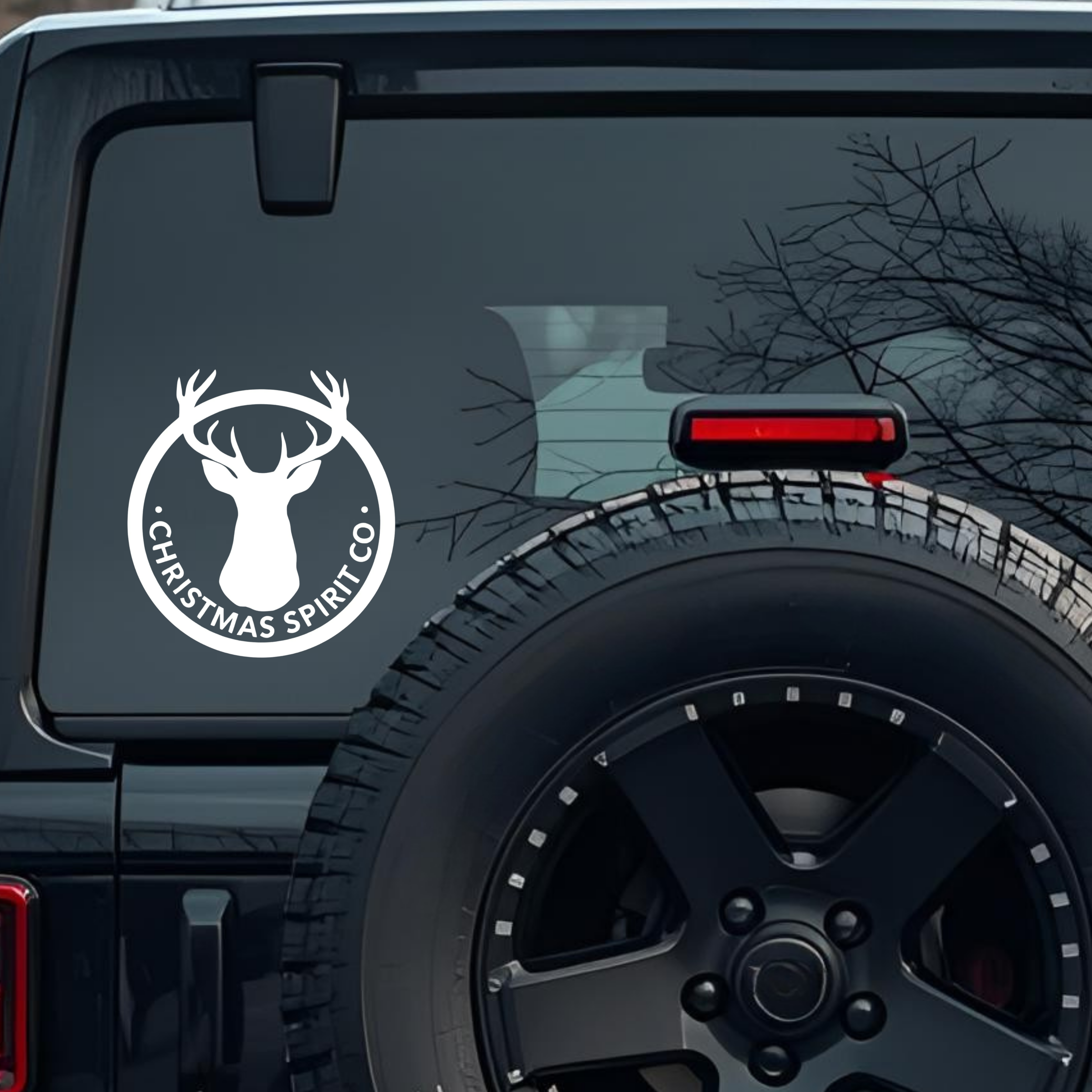 Christmas Spirit Co. Large 6 inch Premium Decal Sticker For Car Bumper Window Rear Windshield Sticke