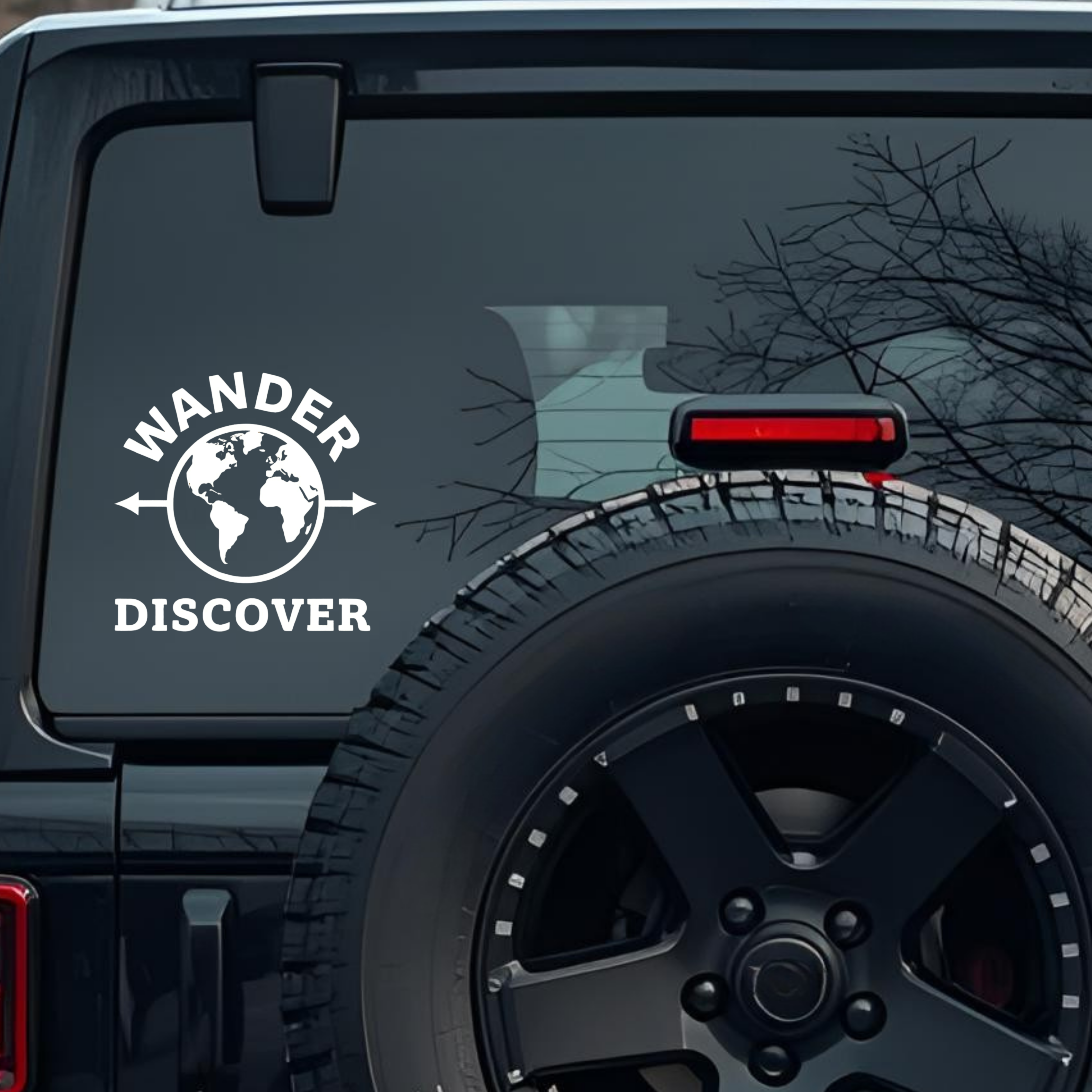 Wander Discover Large 6 inch Premium Decal Sticker For Car Bumper Window Rear Windshield Stickers, W