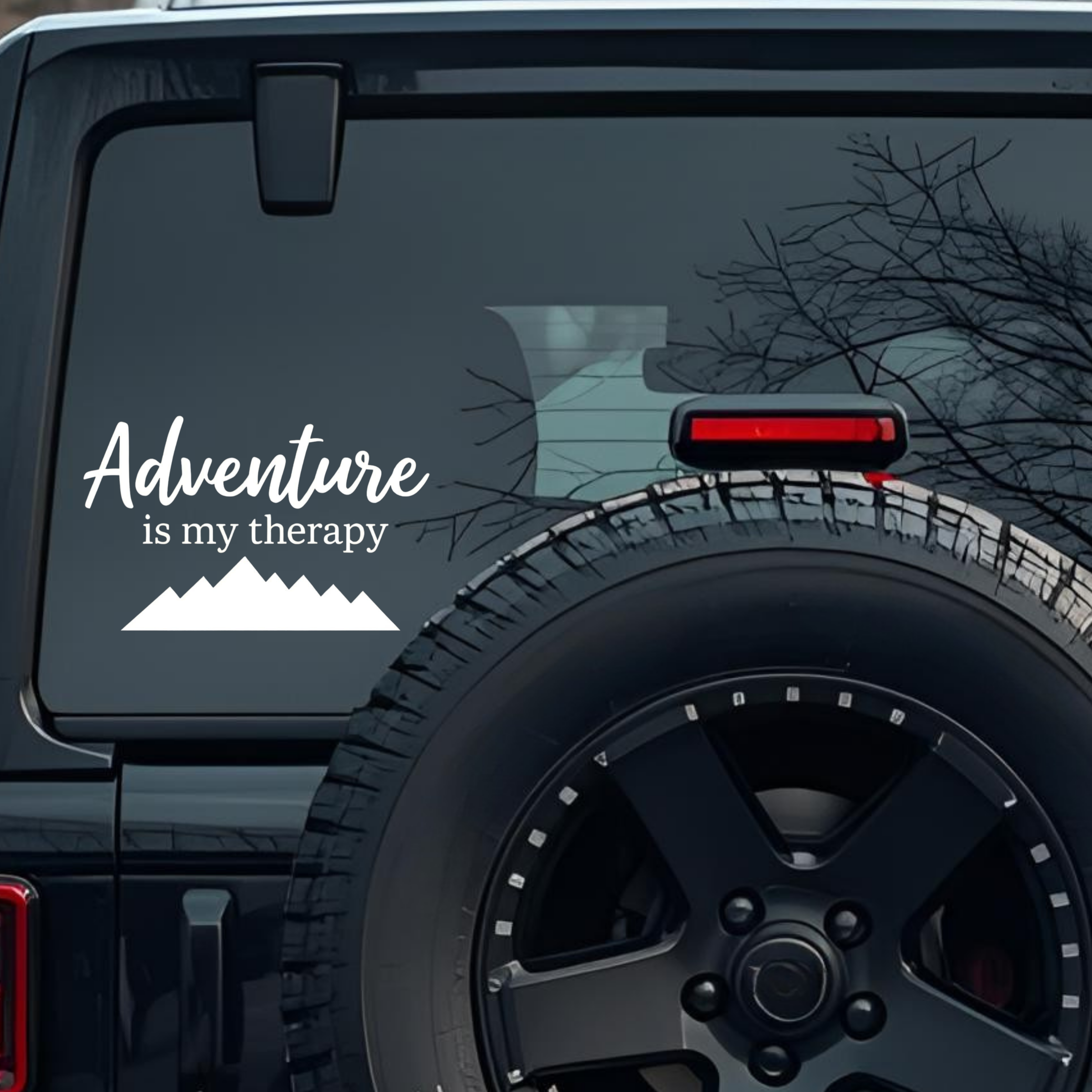 Adventure Is My Therapy Large 6 inch Premium Decal Sticker For Car Bumper Window Rear Windshield Sti