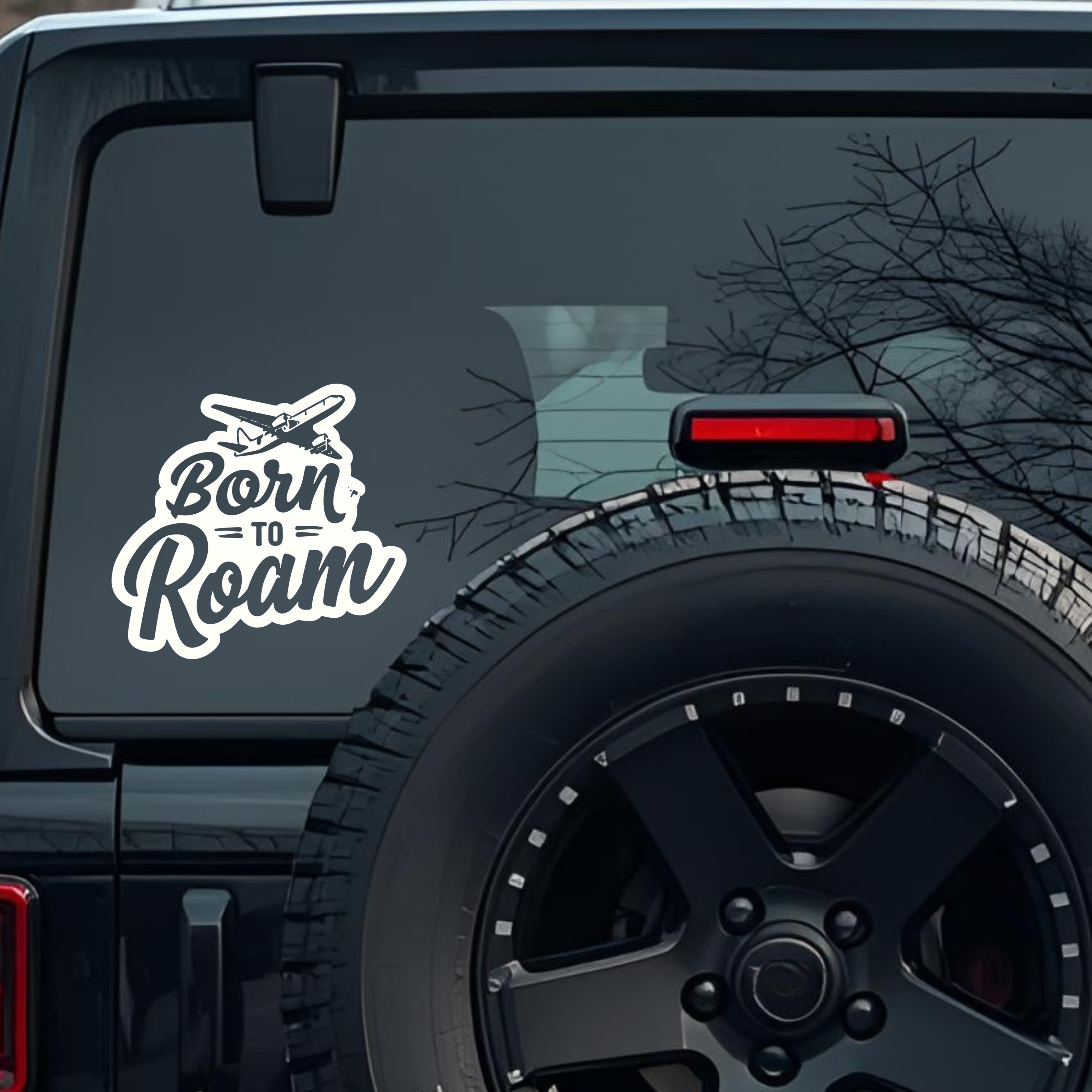 Born to Roam Large 6 inch Premium Decal Sticker For Car Bumper Window Rear Windshield Stickers, Warn