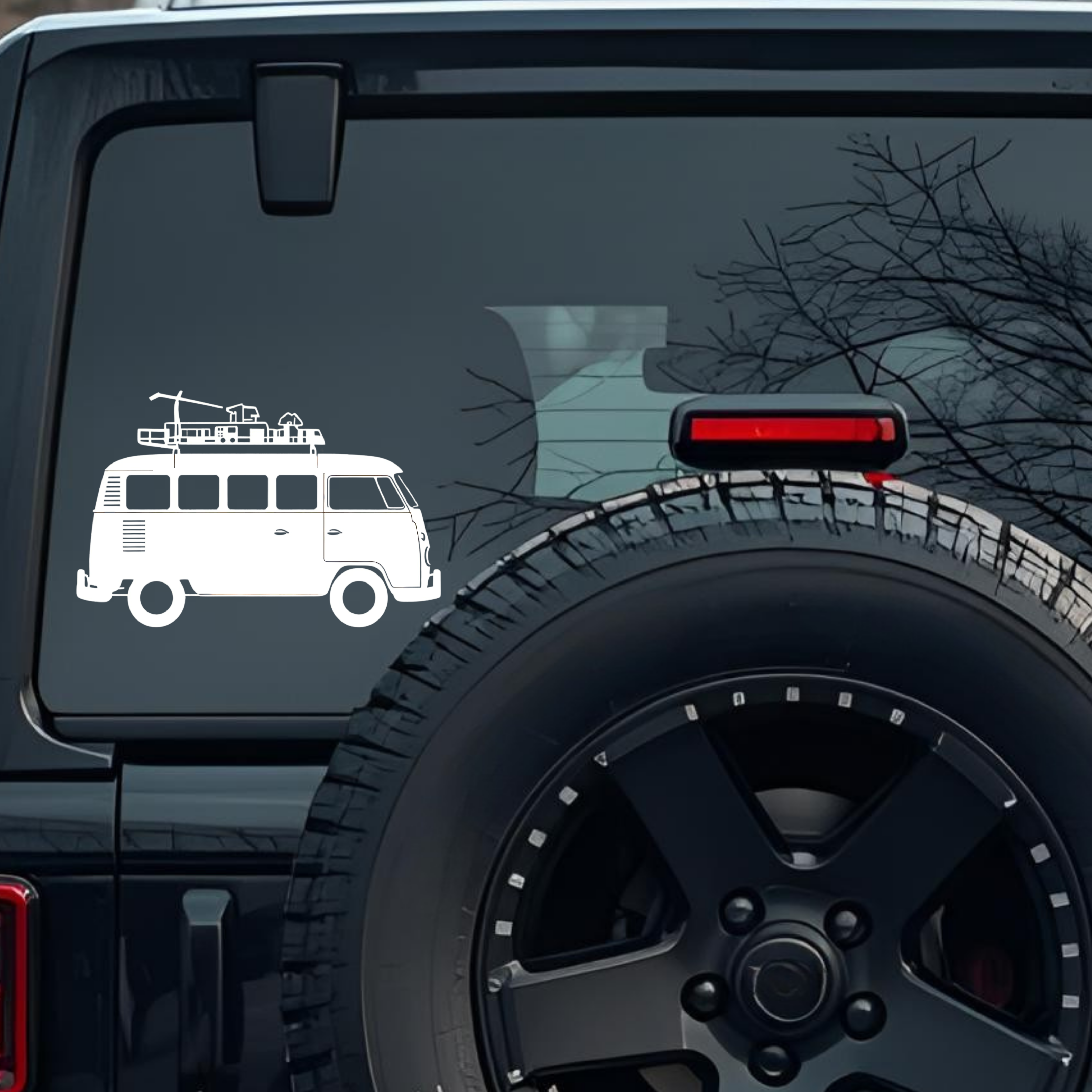 Van Large 6 inch Premium Decal Sticker For Car Bumper Window Rear Windshield Stickers, Warning Signs