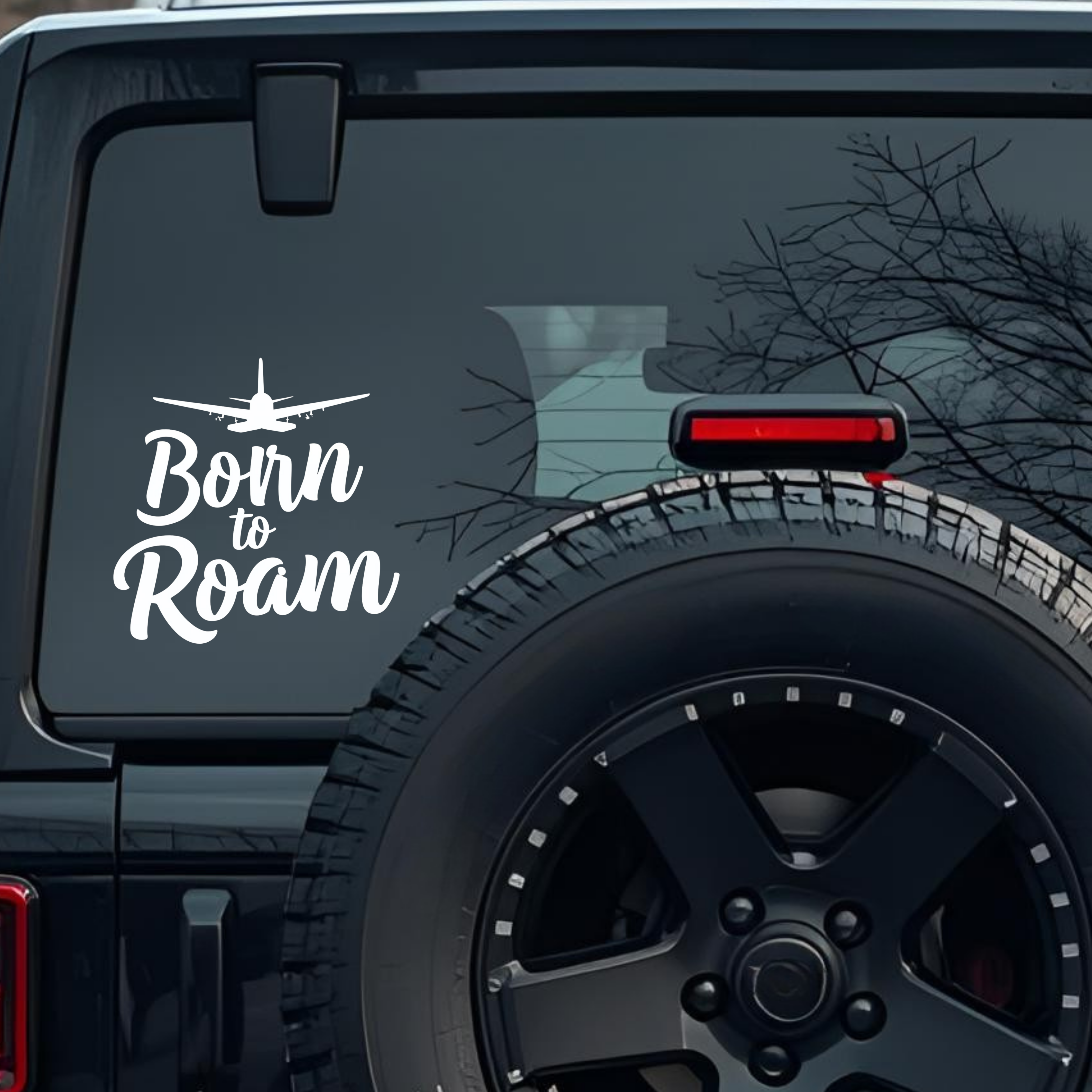 Born to Roam Large 6 inch Premium Decal Sticker For Car Bumper Window Rear Windshield Stickers, Warn