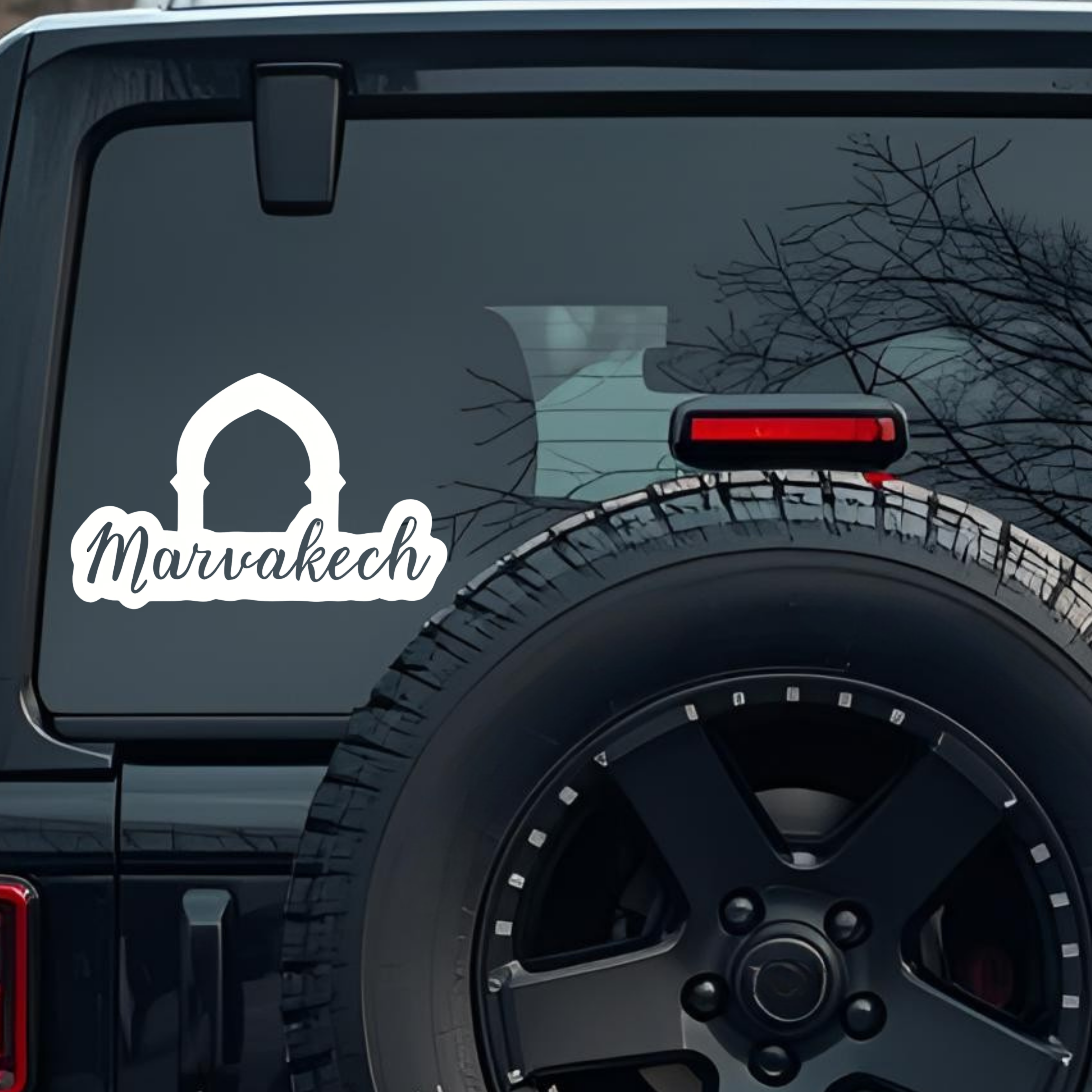Marvakech Large 6 inch Premium Decal Sticker For Car Bumper Window Rear Windshield Stickers, Warning