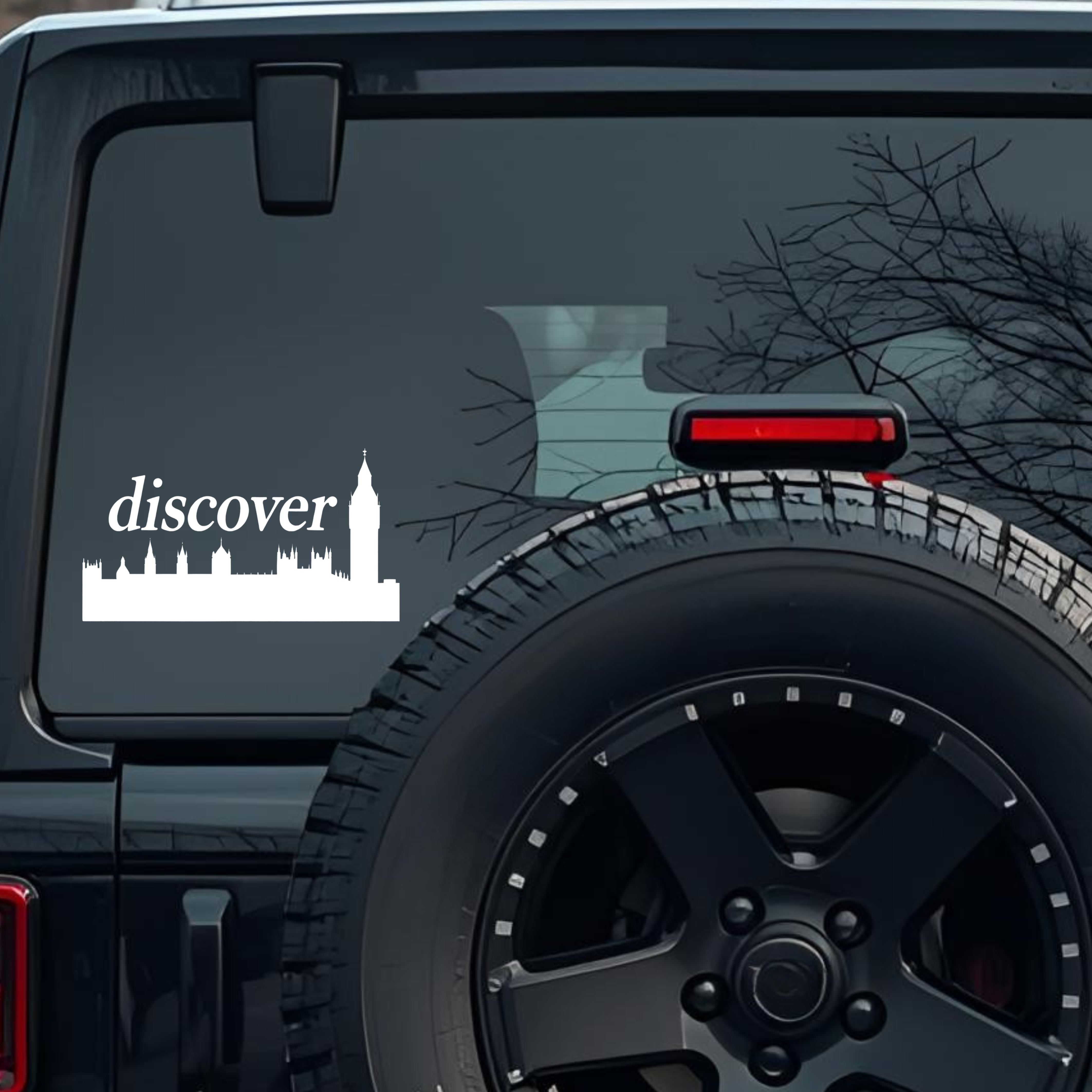 Discover Large 6 inch Premium Decal Sticker For Car Bumper Window Rear Windshield Stickers, Warning 