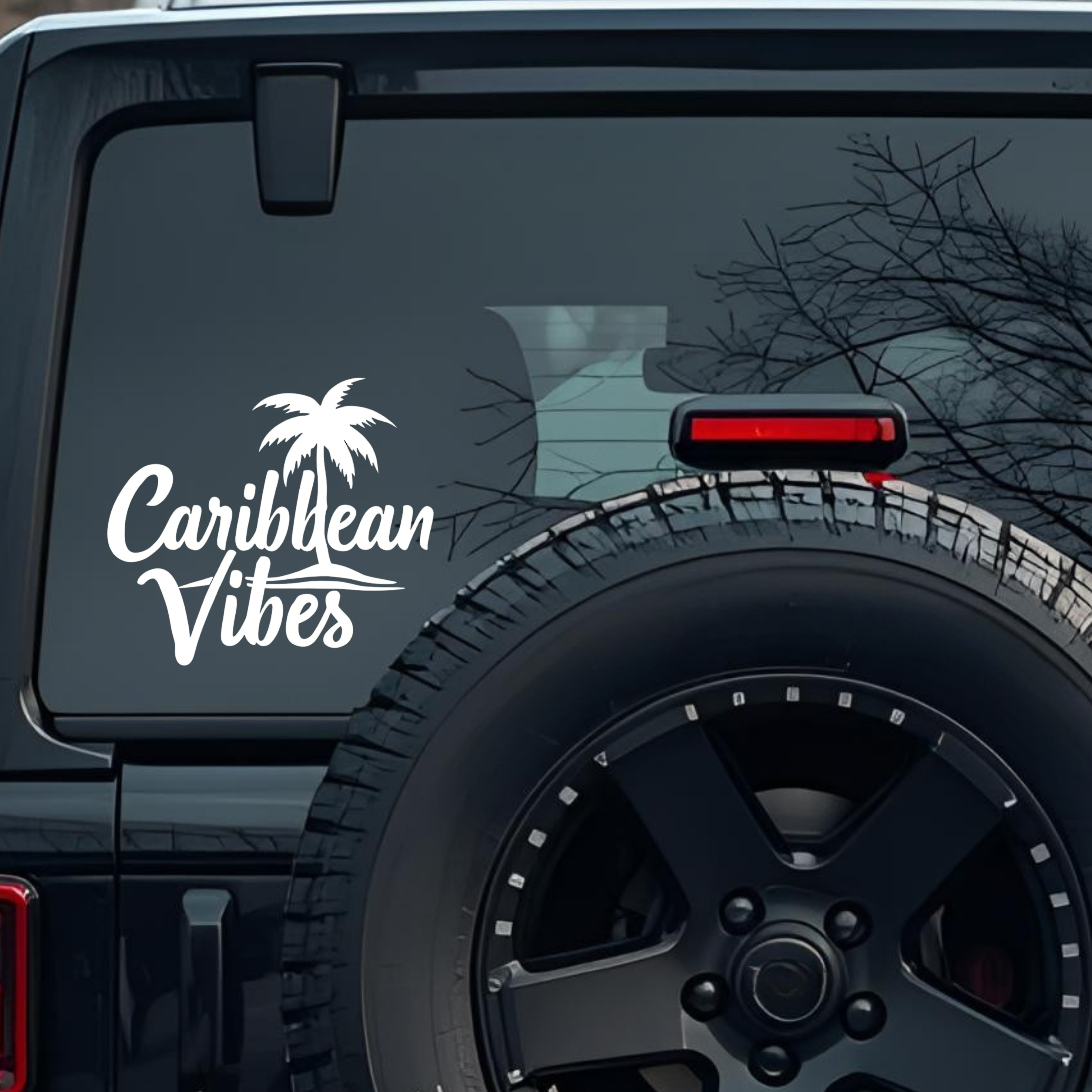 Caribbean Vibes Large 6 inch Premium Decal Sticker For Car Bumper Window Rear Windshield Stickers, W